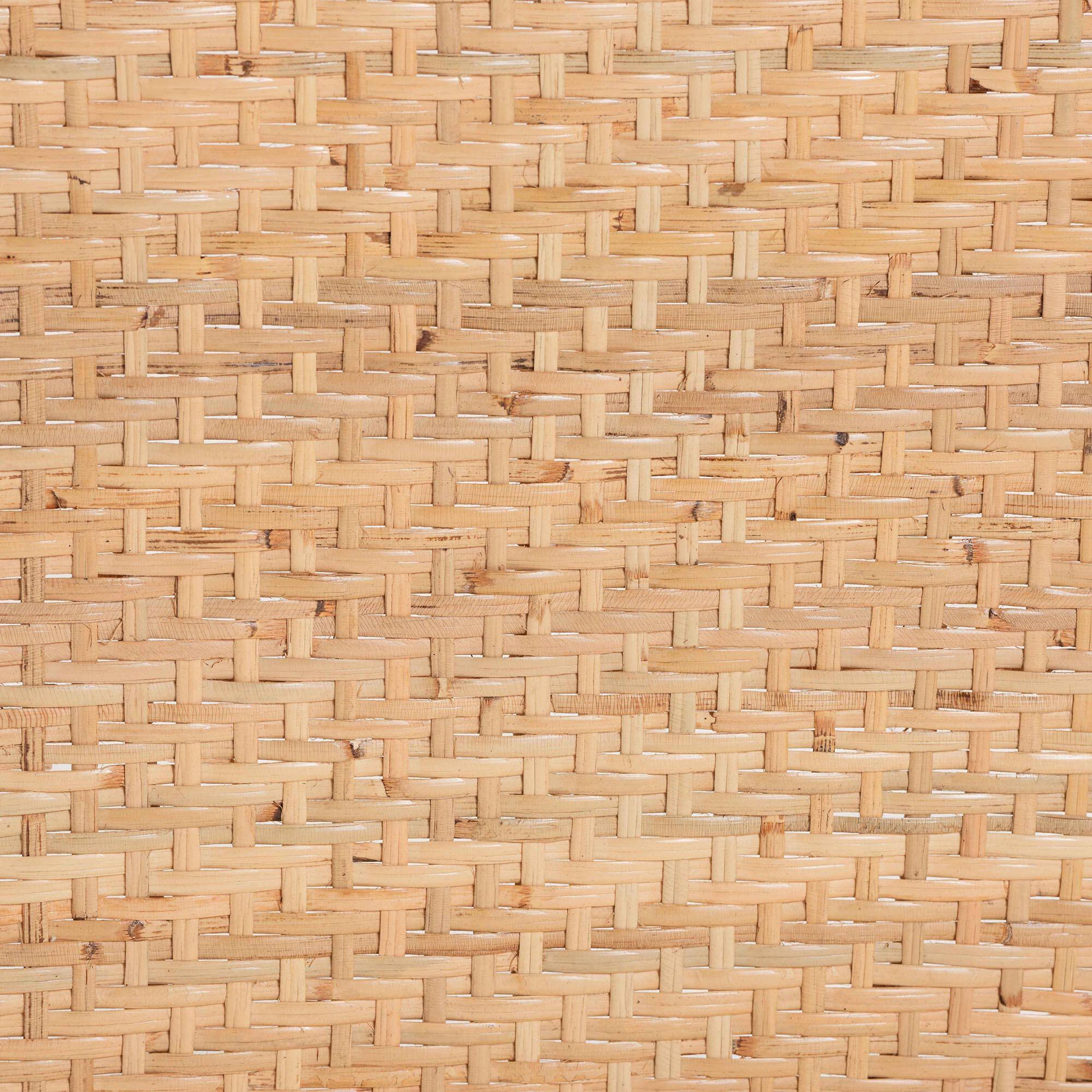 Alt View 3. bali & pari - Lesia Natural Rattan Dining Chair with Cushion - Handwoven Wicker Side Chair with Mahogany Wood Frame - Natural Rattan/Espresso Brown.