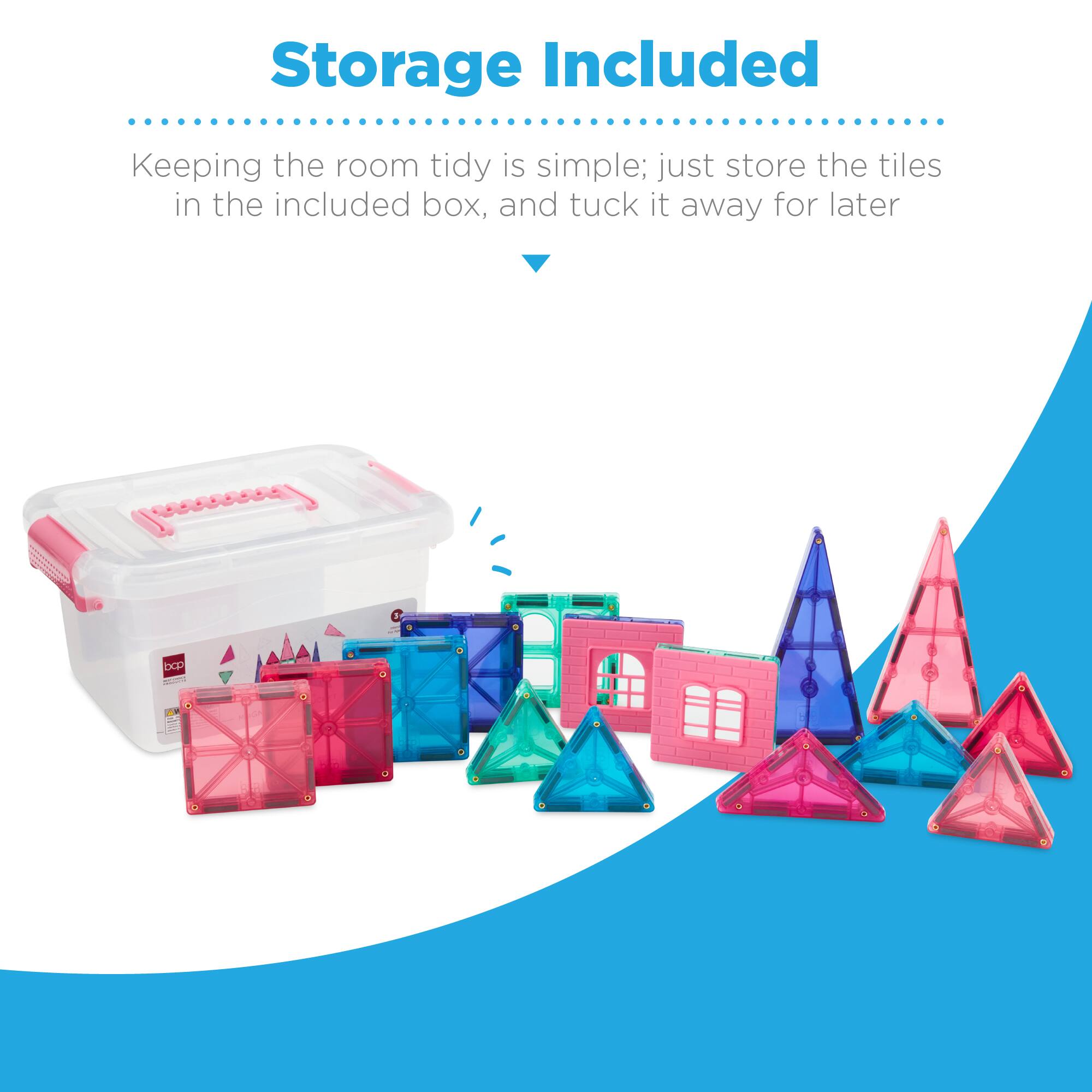 Storage Included

Keeping the room tidy is simple; just store the tiles in the included box, and tuck it away for later