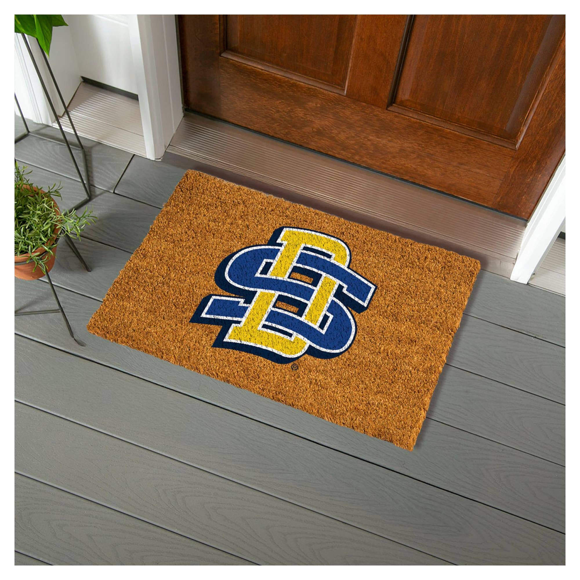 Alt View 1. Evergreen Enterprises - South Dakota State Jackrabbits 28" x 16" Team Logo Outdoor Coir Mat - Multicolor.