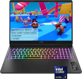 HyperX - OMEN MAX 16" 2K OLED Gaming Laptop - Intel Core Ultra 9 (2026) - 32GB DDR5 Memory - NVIDIA GeForce RTX 5070 Ti - 1TB SSD - Shadow Black
