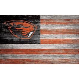 Fan Creations - Oregon State Beavers 11'' x 19'' Distressed Flag Sign - Multicolor