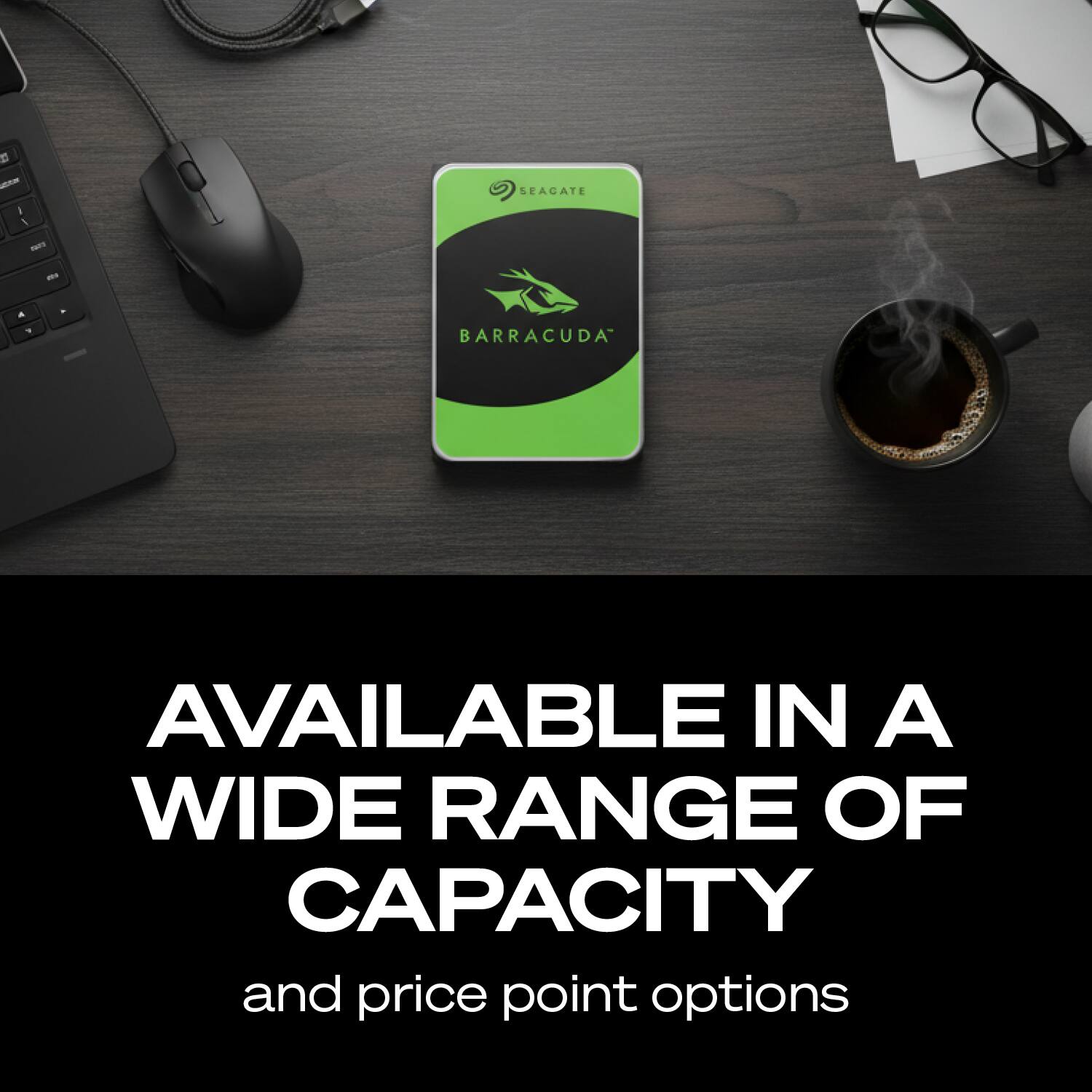 SEAGATE BARRACUDA AVAILABLE IN A WIDE RANGE OF CAPACITY and price point options