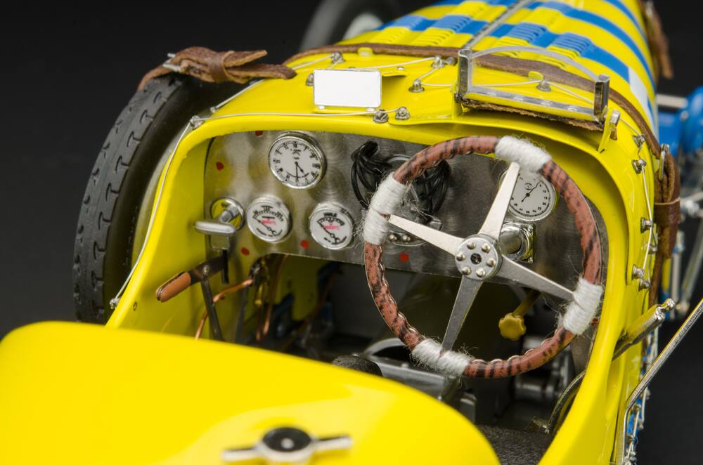 Alt View 2. CMC - Bugatti T35 #5 National Colour Project Grand Prix Sweden Ltd Ed to 500 pieces Worldwide 1/18 Diecast Model Car by CMC.