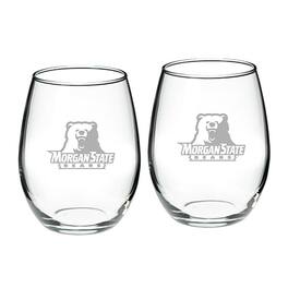 Jardine - Morgan State Bears 21oz. 2-Piece Stemless Wine Glass Set - Multicolor