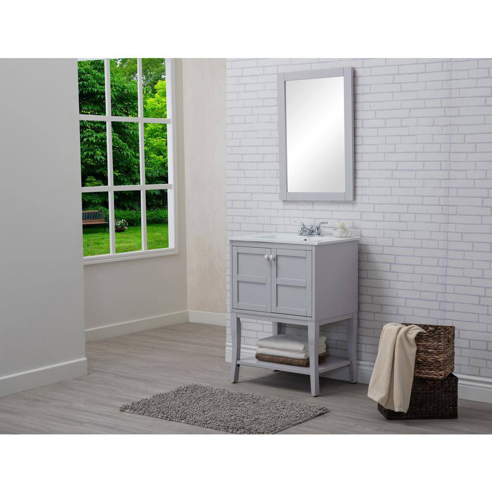 Alt View 7. Elegant Kitchen and Bath - 2 Doors Cabinet 24 In. X 18 In. X 34 In. In Grey - Grey.