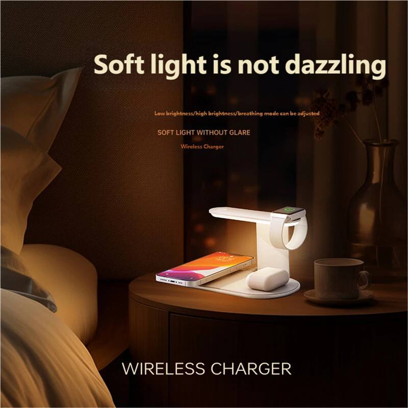Soft light is not dazzling  
Low brightness/high brightness/breathing mode can be adjusted  
SOFT LIGHT WITHOUT GLARE  
Wireless Charger  
WIRELESS CHARGER