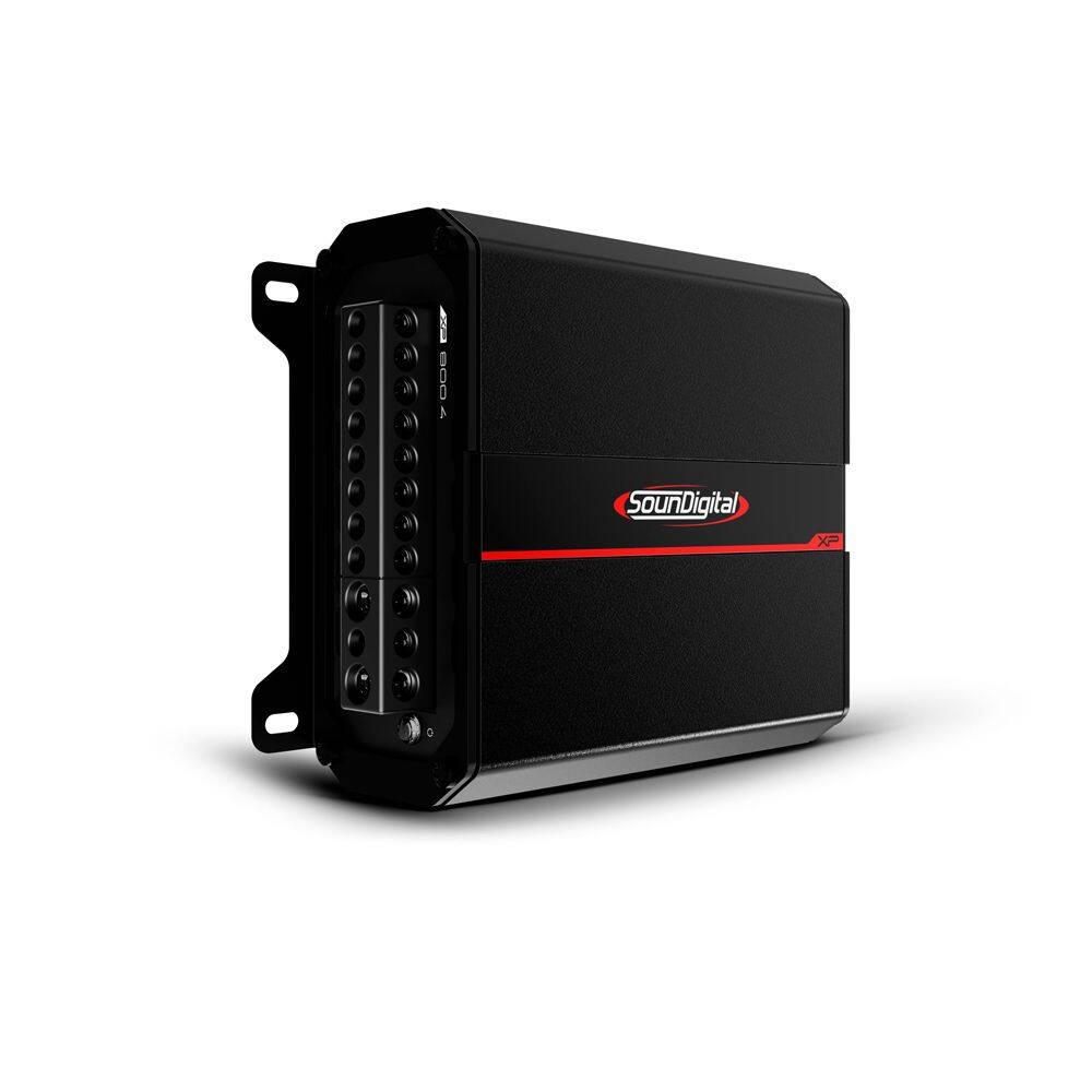 Angle. SounDigital - SounDigital XP 800.4 4 Channel 200 watt RMS at 4 Ohm Amplifier - Black.