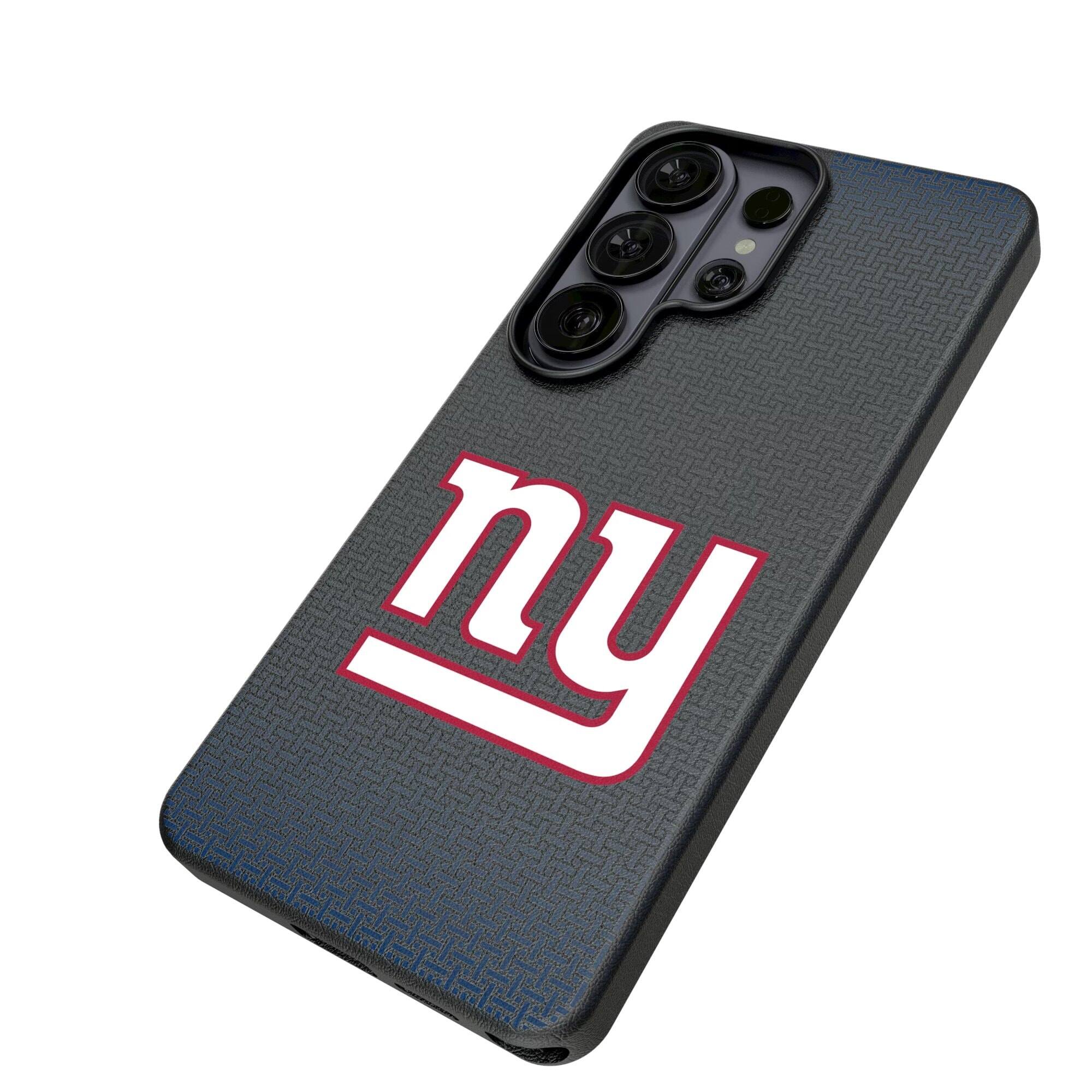 Alt View 1. Keyscaper - New York Giants Linen Galaxy Magnetic Bump Case - S25 - Black.