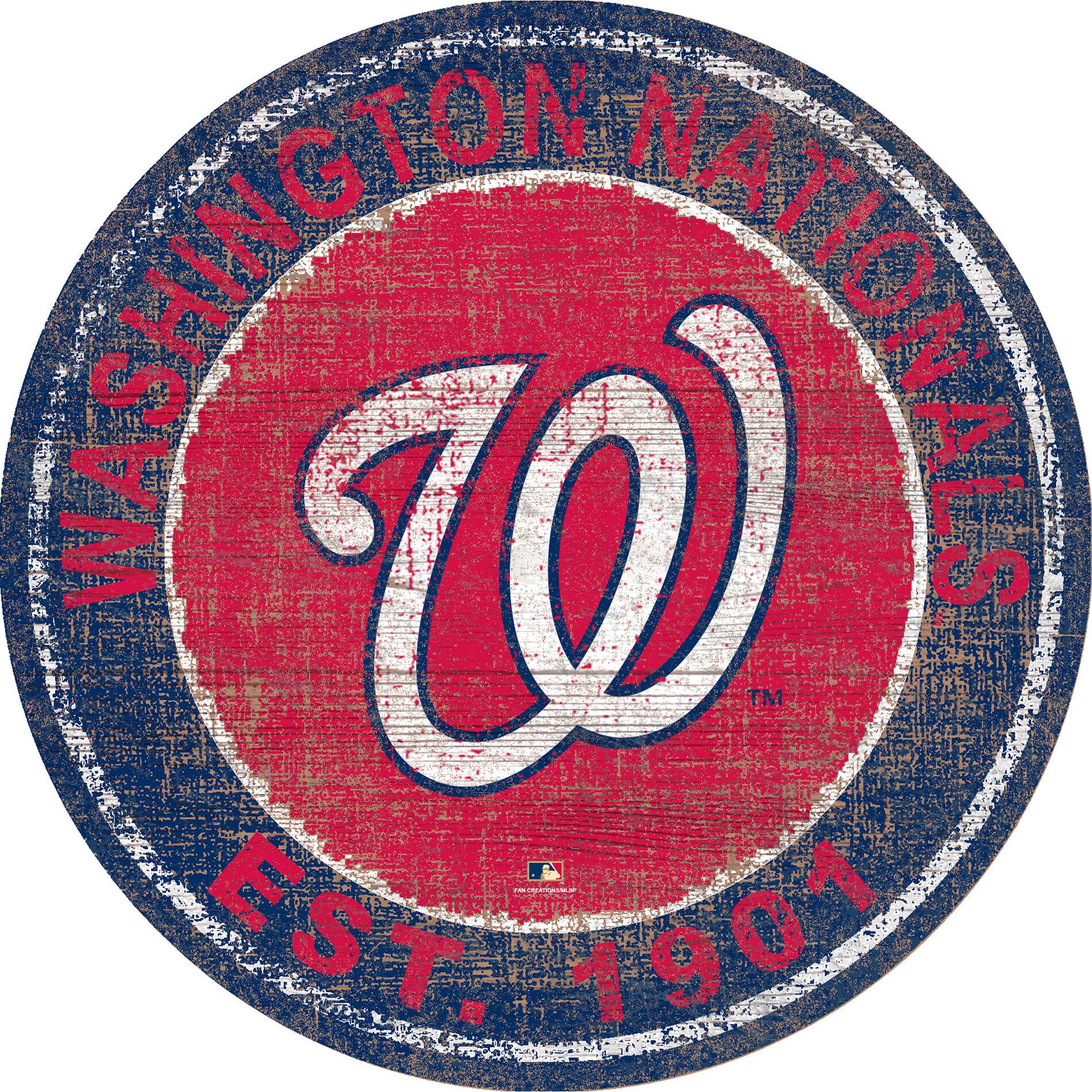 Washington Nationals 24'' Round Heritage Logo Sign