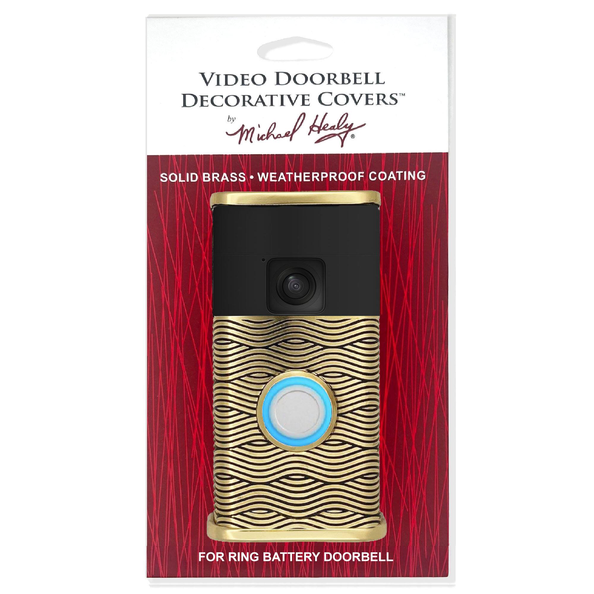 VIDEO DOORBELL DECORATIVE COVERS by Michnel Hely

SOLID BRASS WEATHERPROOF COATING FOR RING BATTERY DOORBELL