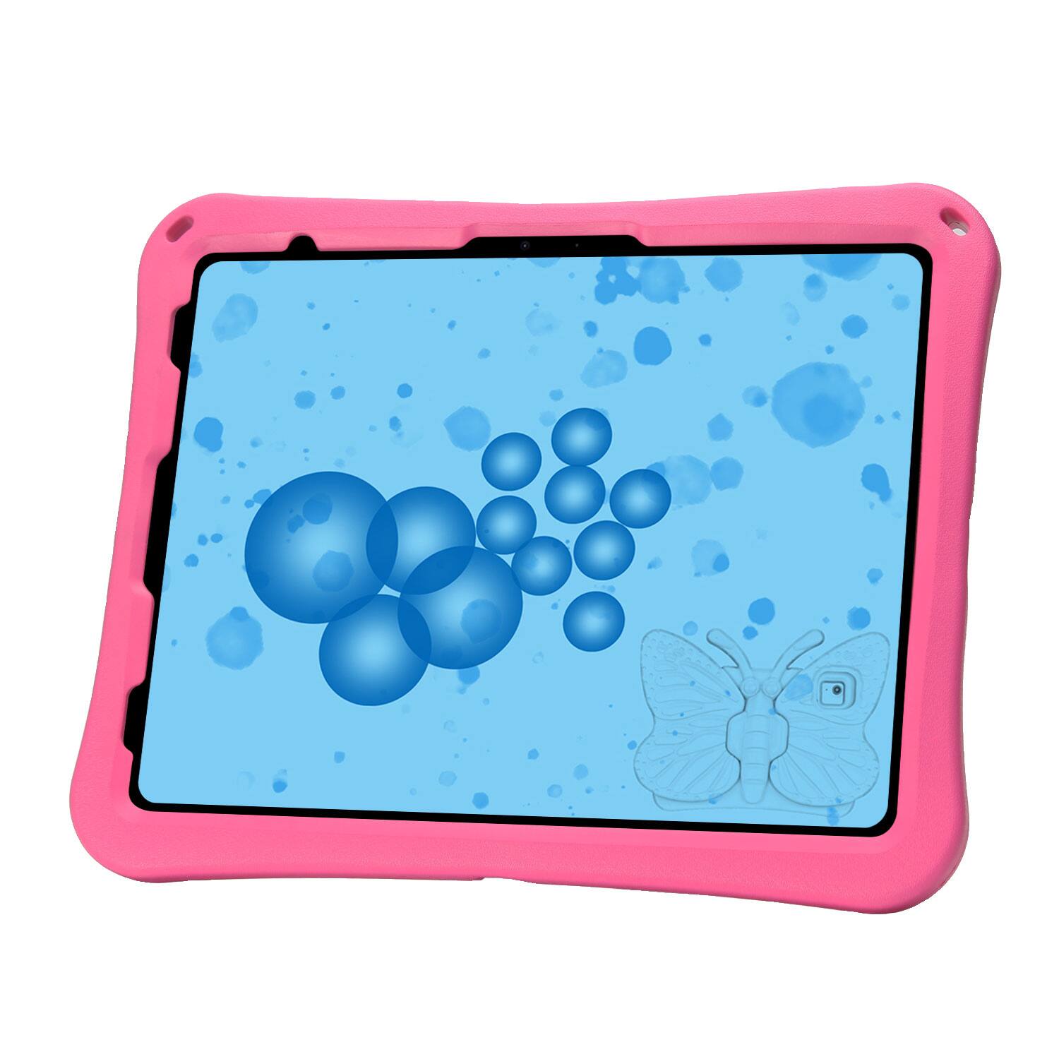 Alt View 2. Dteck - Kids Butterfly Case for Apple iPad Air (M4) 13" 2026-24 & iPad Pro 13/12.9",Rugged 3D Cartoon EVA Shockproof Stand Cover - Rose.