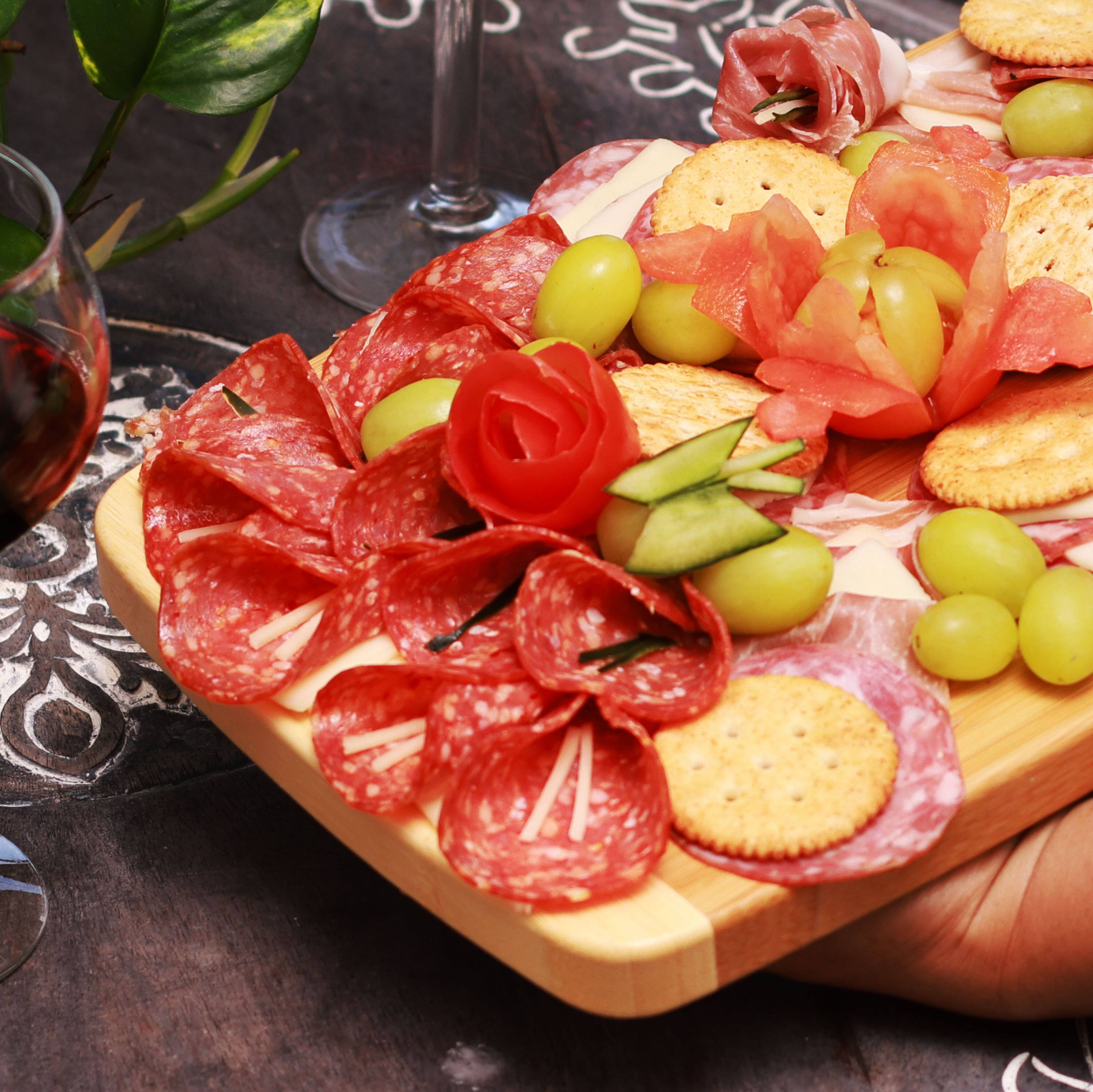 Alt View 4. Escali - Joyce Chen Medium Burnished Bamboo Cutting Board, 8x12 Inches - Natural.