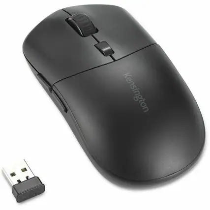 Front. Kensington - Kensington MY430 Mouse - Optical - Wireless - Bluetooth - 2.40 GHz - Rechargeable - USB - 2400 dpi - 6 Button(s) - 5 - Black.