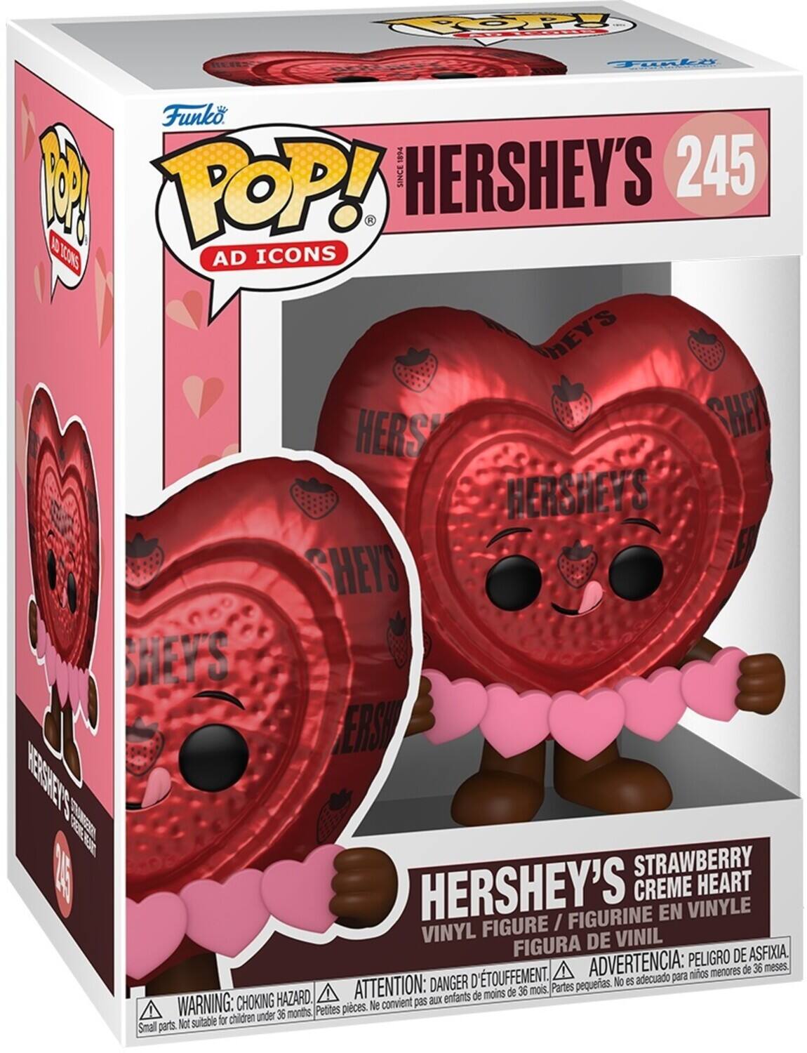 Funko Pop! Ad Icons Hershey's 245

Hershey's Strawberry Creme Heart Vinyl Figure

Warning: Choking Hazard. Small parts. Not suitable for children under 36 months.

Danger d'étouffement. Parties peqites. Ne convient pas aux enfants de moins de 36 mois.

Peligro de asfixia. Películas pequeñas. No es adecuado para niños menores de 36 meses.

Attention: aux enfants de moins de 36 mois. Petites pièces. Ne convient pas pour les enfants de moins de 36 mois.
