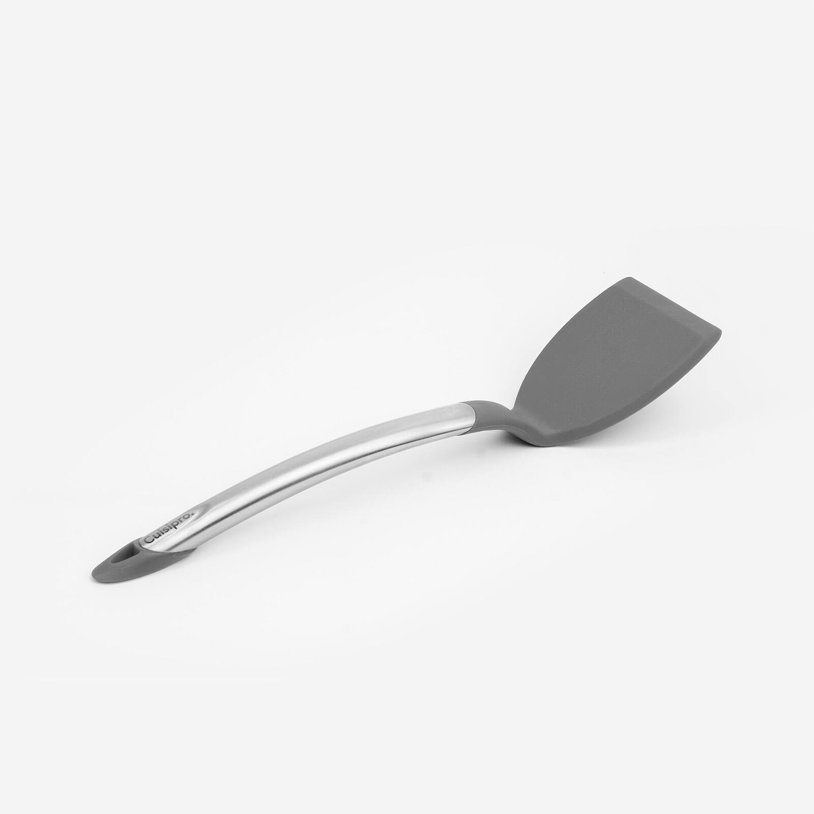 Alt View 1. Cuisipro - Silicone & Stainless Steel Turner - Gray.