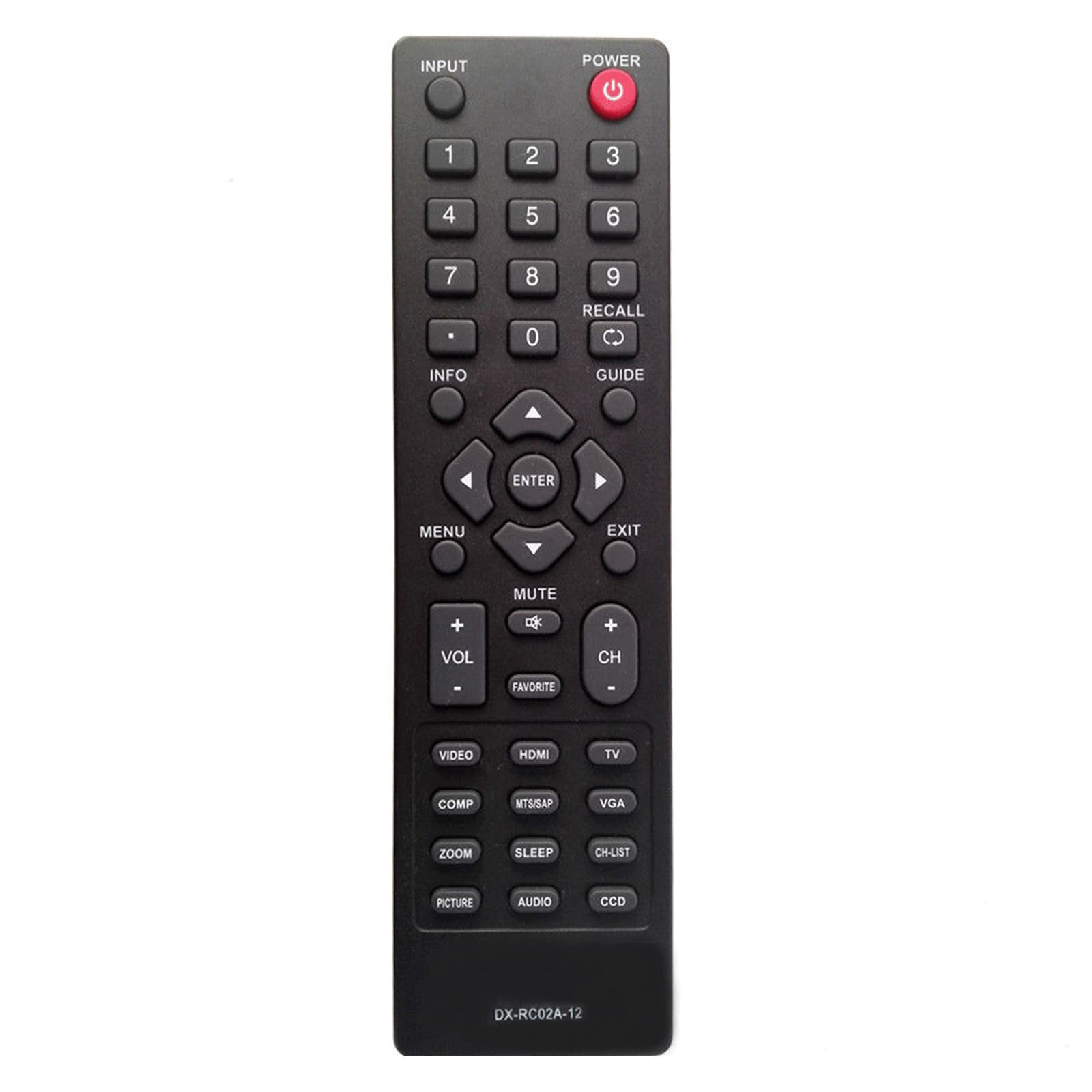 VINABTY - New DX-RC02A-12 Replaced Remote Fits for Dynex DX-40L130A11 DX-32L151A11 DX-55L150A11 DX-15L150A11 DX-40L150A11 - Black price history on PriceWatchPro