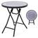 Alt View 6. Costway - 18" Folding Side Table Round Compact Coffee Table with Tempered Glass Tabletop - Gray.