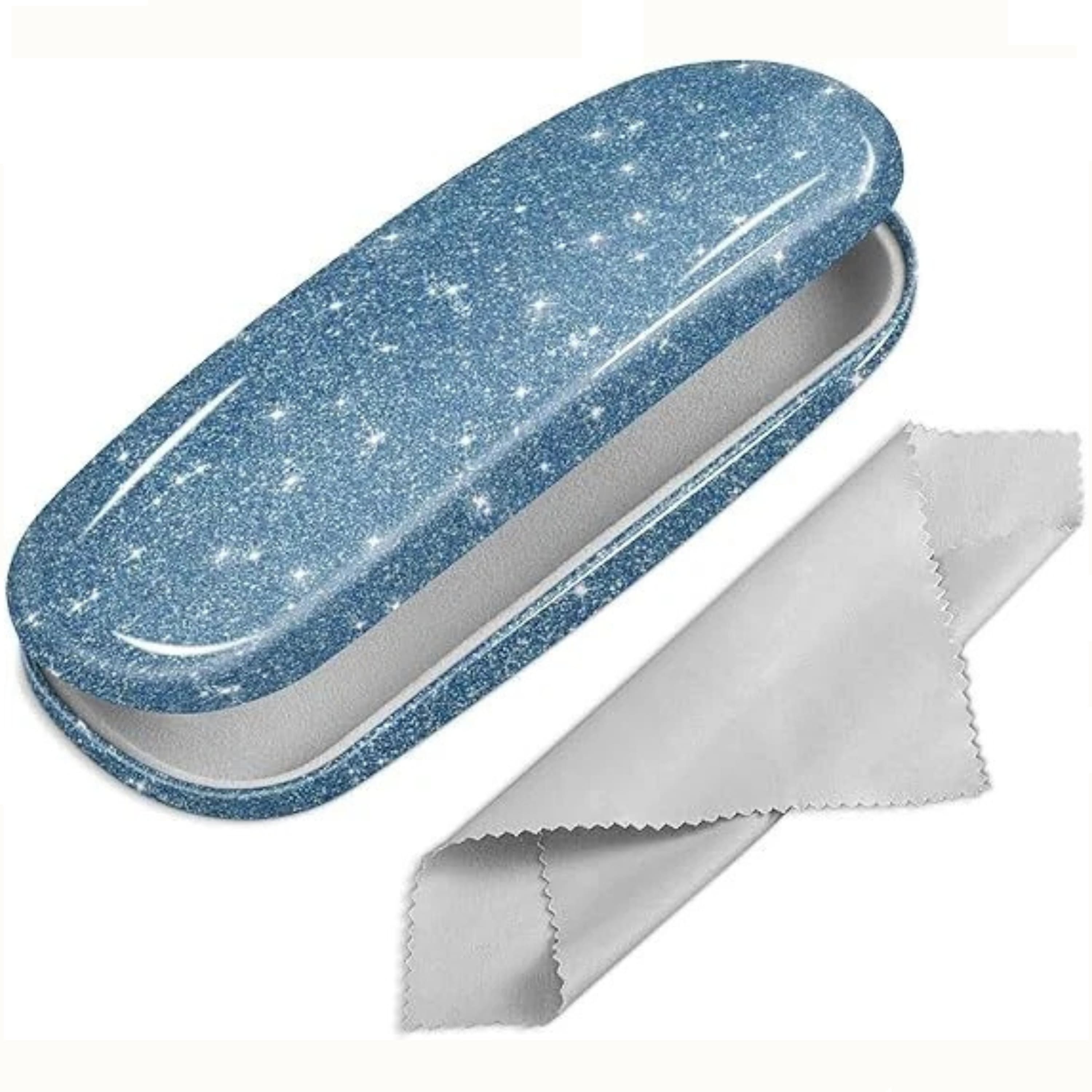 Kitcheniva - Multiuse Durable Hard Shell Eyeglasses Box with Cleaning Cloth Protective Cover - Sparkling Blue price history on PriceWatchPro