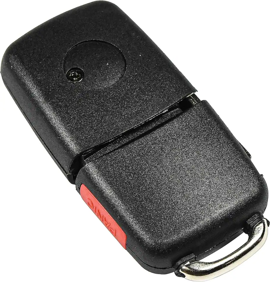 Folded Shells HQRP Folding Flip Key Fob Shell Case, 4 Button Remote Housing, CR2032 ...