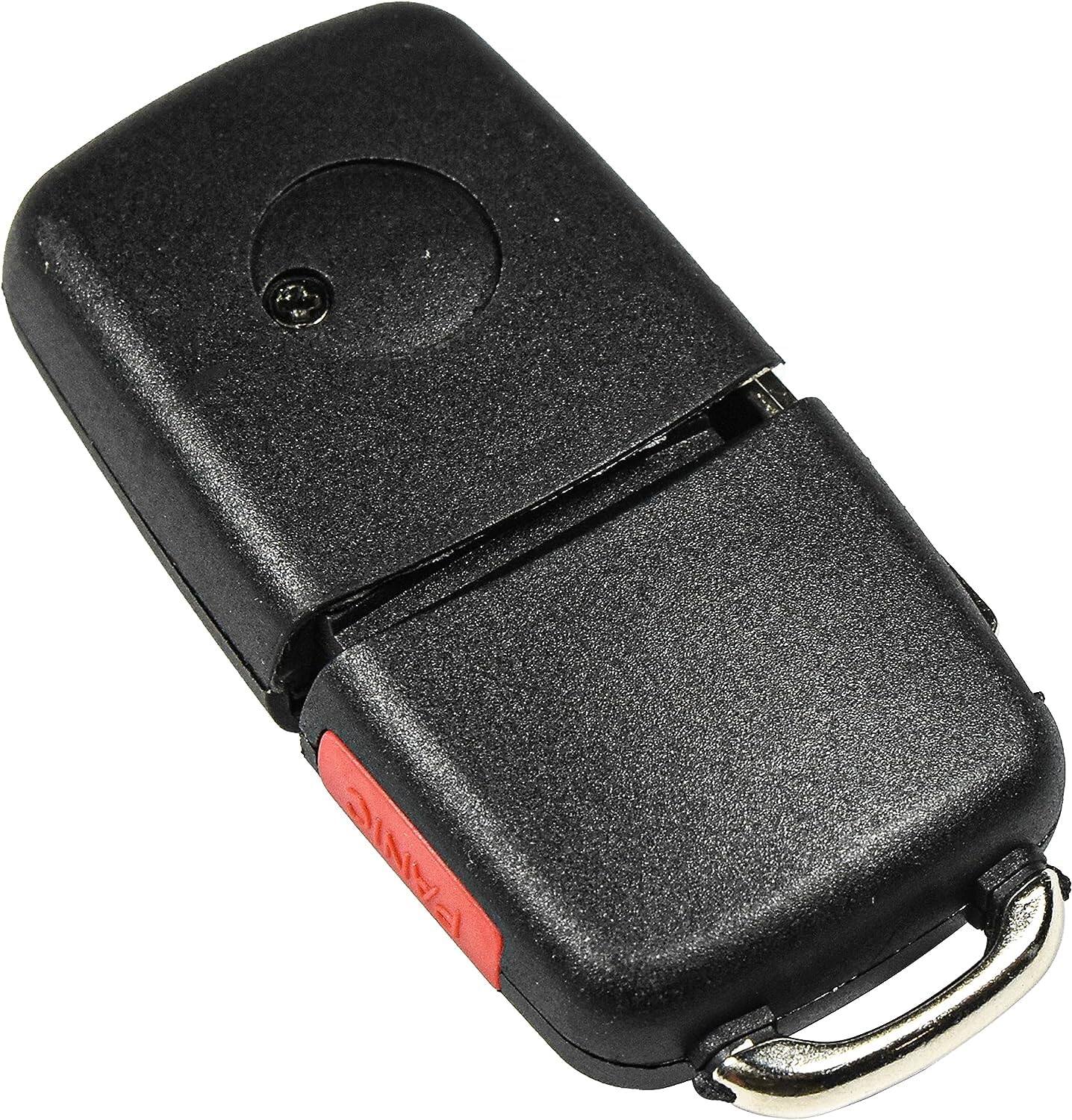Alt View 1. HQRP - Folding Flip Key Fob Shell Case, 4-Button Remote Housing, CR2032 Battery, VW Beetle Jetta Golf Passat - Black.