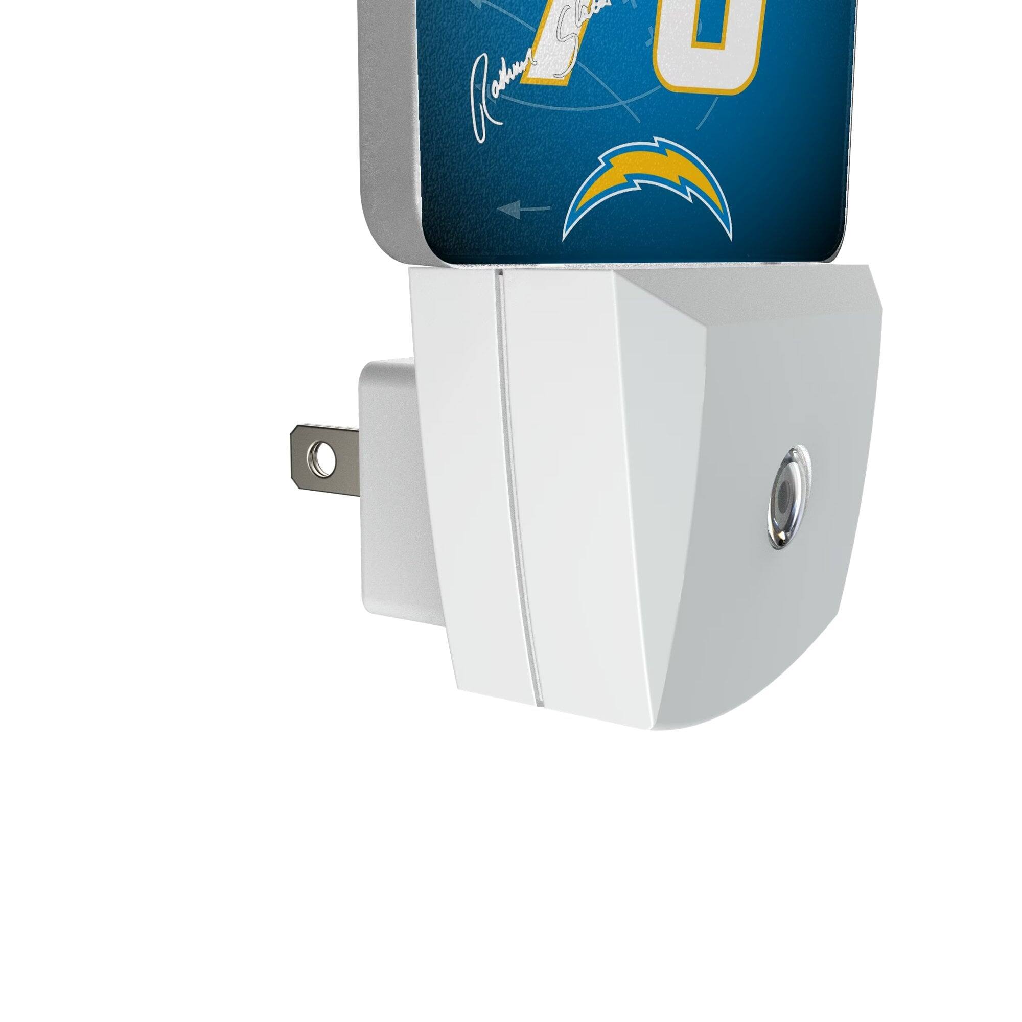 Alt View 2. Keyscaper - Rashawn Slater Los Angeles Chargers Nightlight 2-Pack - Multicolor.
