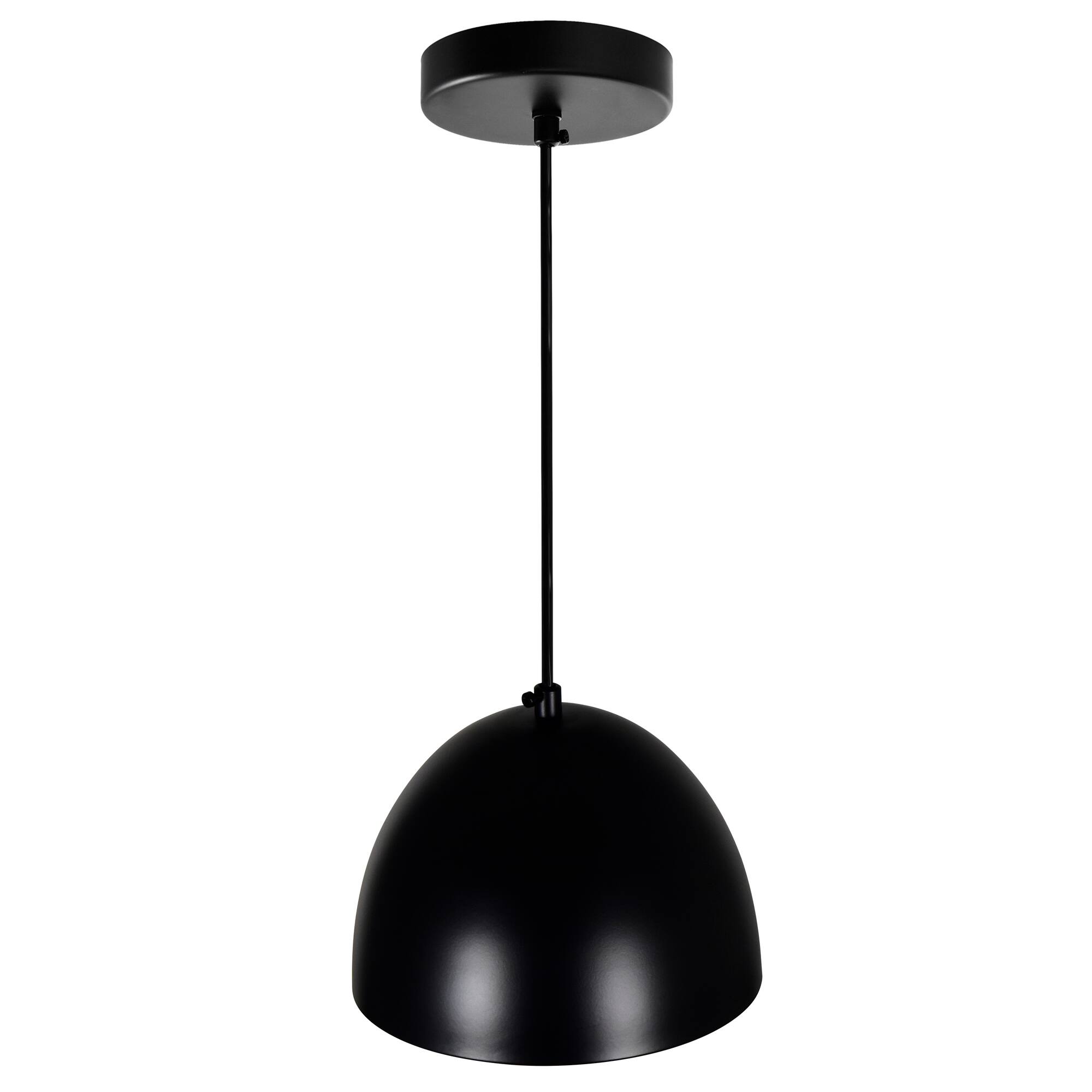 Alt View 1. CWI Lighting - Modest 1 Light Down Mini Pendant With Black Finish - Black.