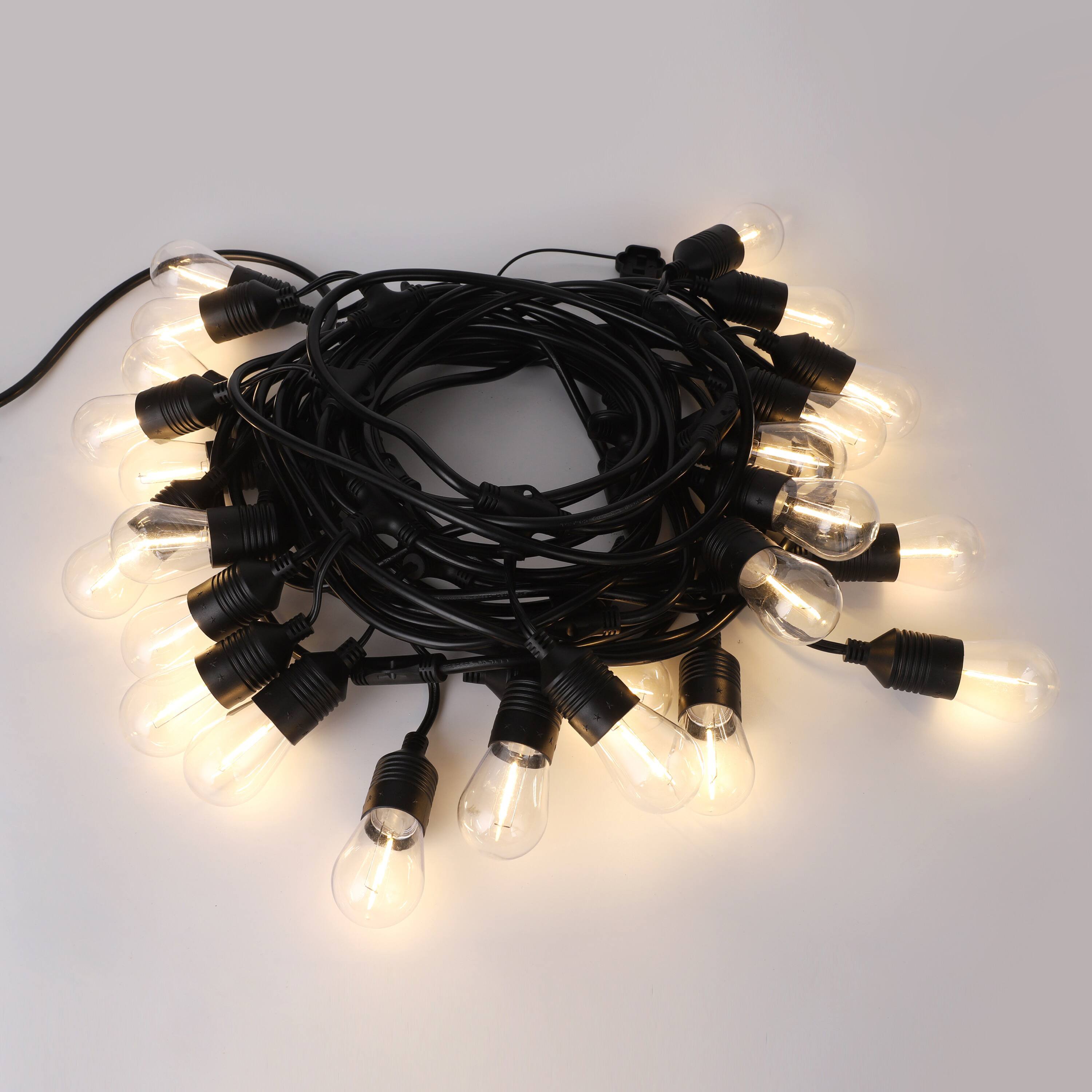Alt View 6. Techko - Outdoor Patio 24-Bulb LED String Lights - 48ft.