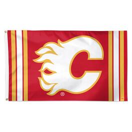 WinCraft - Calgary Flames 3' x 5' Logo Stripe Deluxe Single-Sided Flag - Multicolor