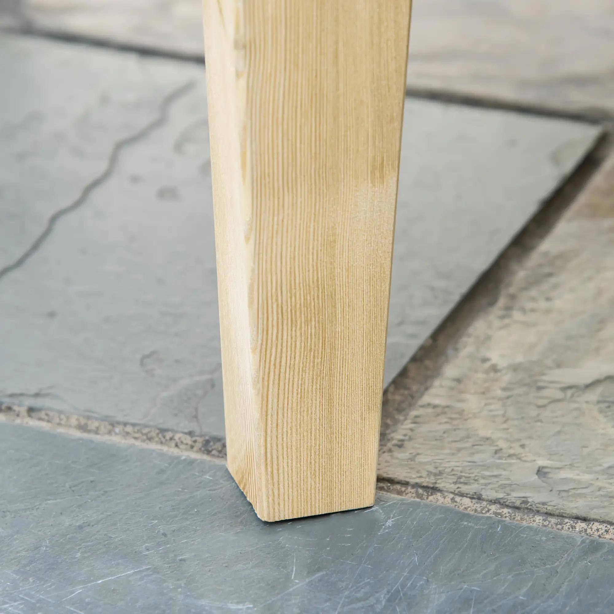 Alt View 4. Spaco - Spaco Wood Chaise Lounge, Outdoor Recliner, 4-Pos Adjustable with Cushioned - Natural.