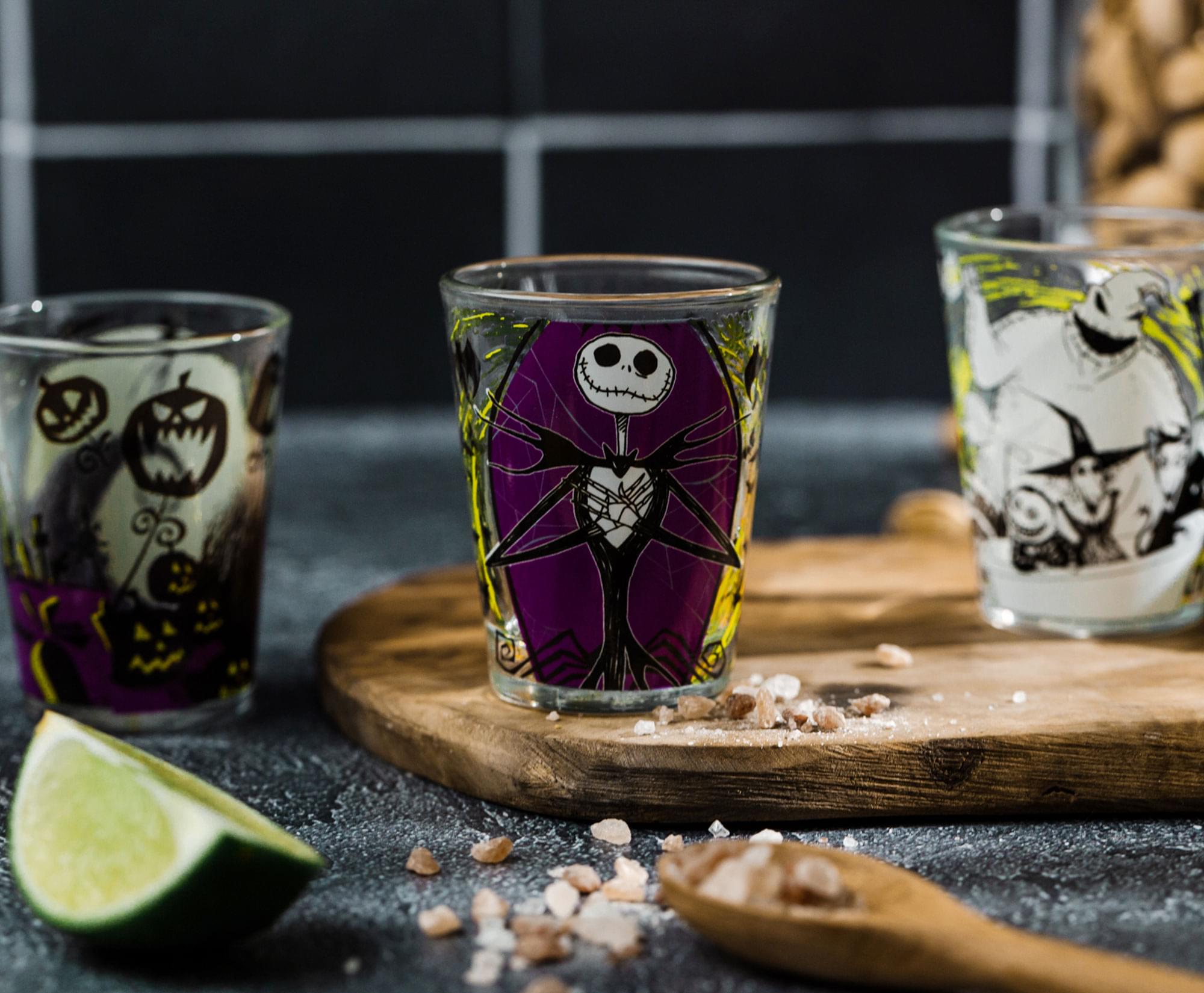 Alt View 4. Disney - Disney Nightmare Before Christmas Halloween Town Mini Shot Glasses | Set of 4 - Purple.