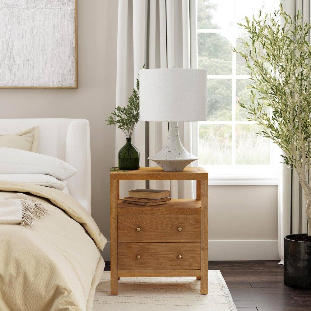 Alt View 4. Butler Specialty - Nora 2-Drawer Nightstand - Brown.