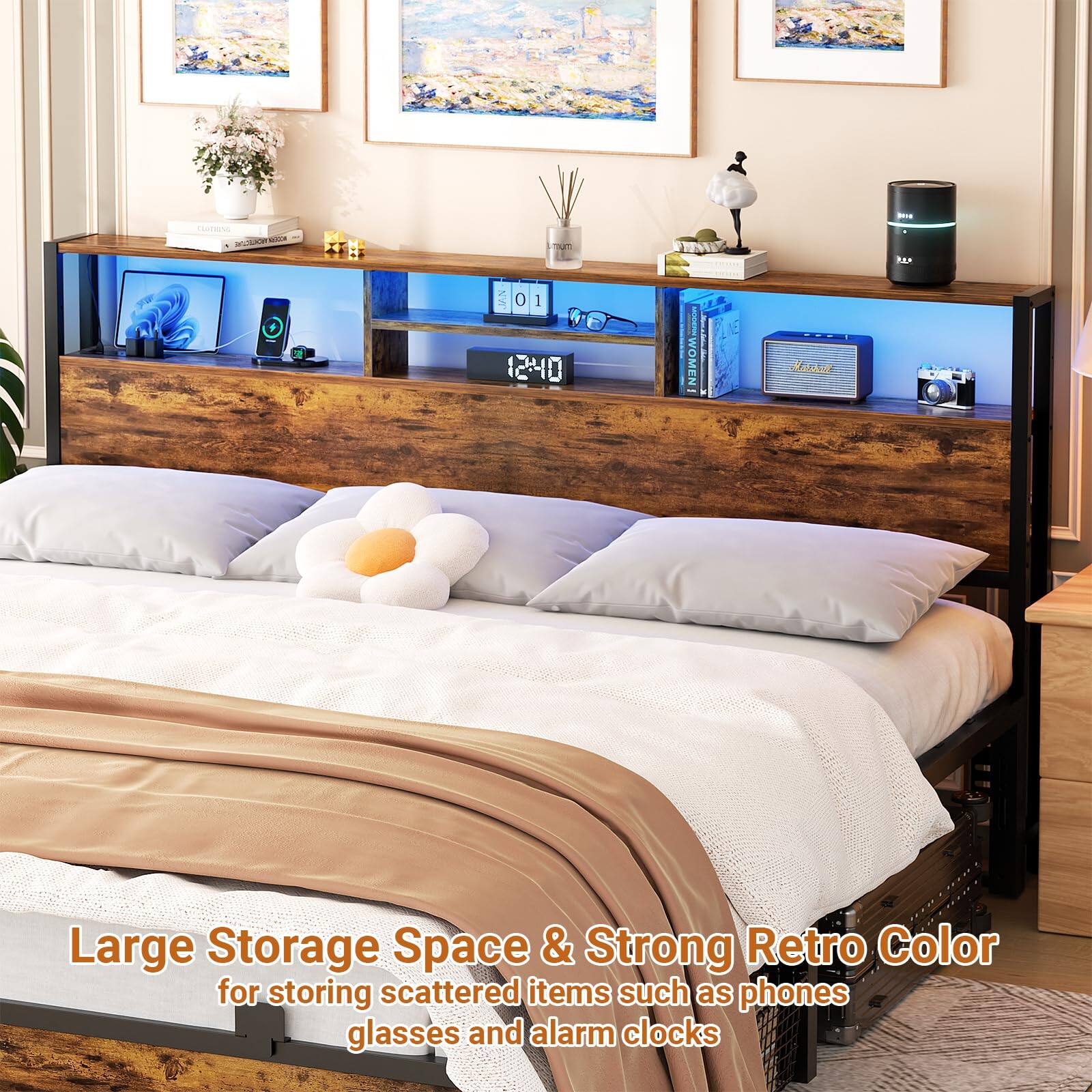 TomaN MUMR - M s RAA P N 0 1 12:40 I WOMEN I Kane

Large Storage Space & Strong Retro Color for storing scattered items such as phones, glasses, and alarm clocks