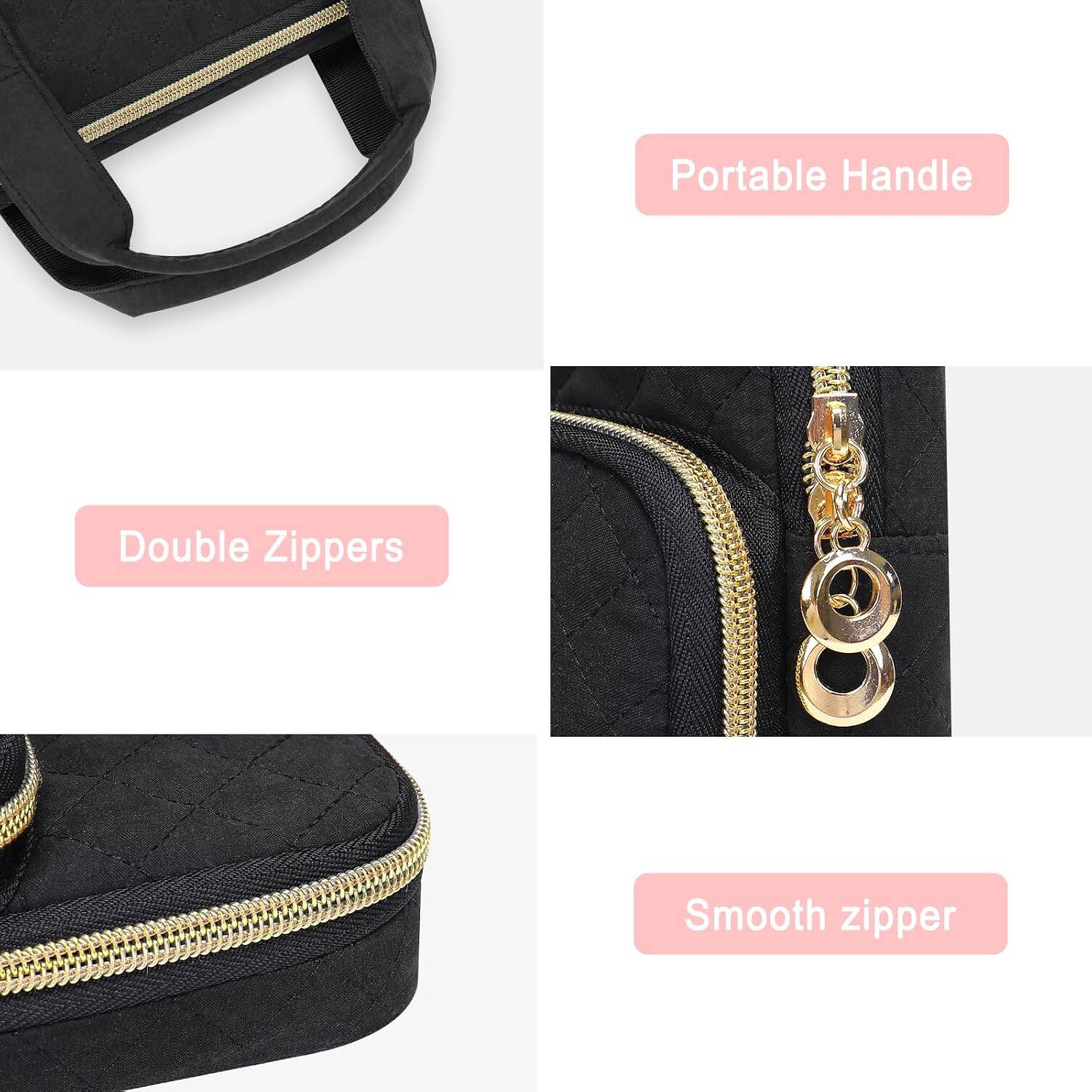 - Portable Handle
- Double Zippers
- Smooth zipper