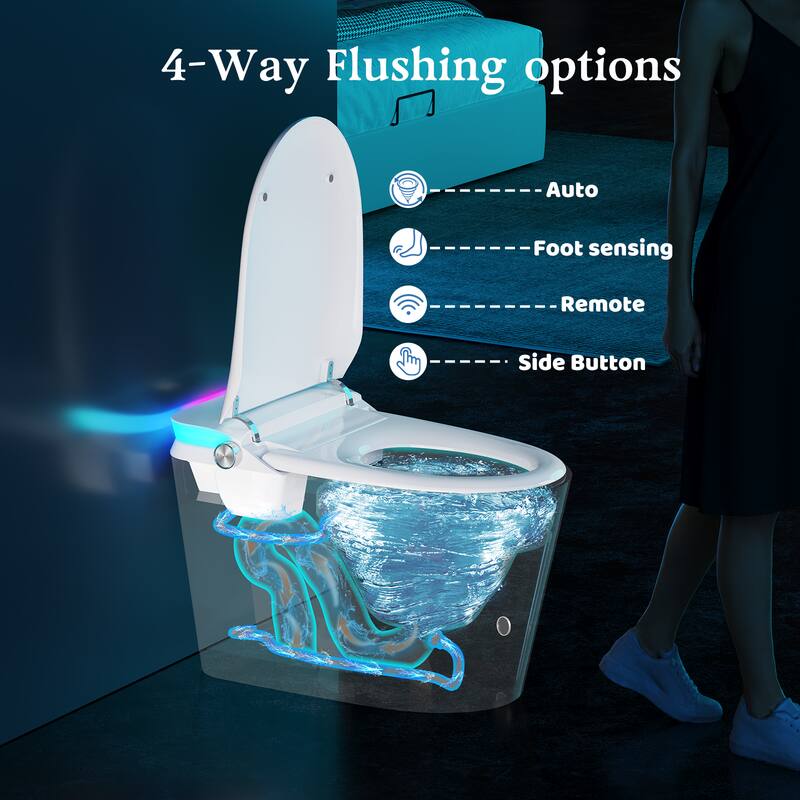 4-Way Flushing options

- Auto
- Foot sensing
- Remote
- Side Button
