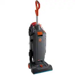 Hoover - CH54113 HushTone 13+ Upright Vacuum – Bagged HEPA, IntelliBelt, 13″ Path, /Orange, 40′ Cord - Gray