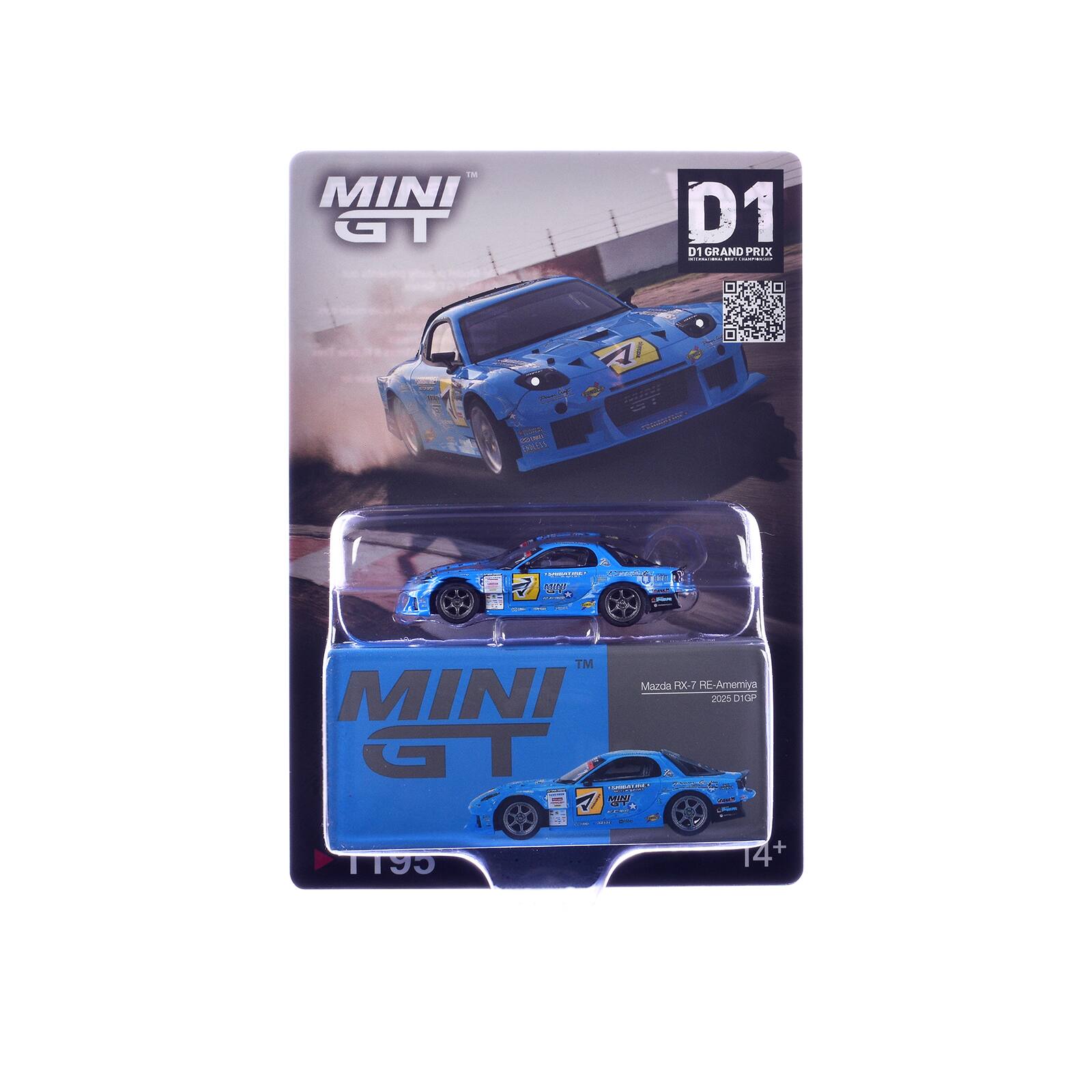 IN MINI GT  
01 D1 GRAND PRIX - RU MIX CONNETORICHIE  
soca ENLELL  
7  
CITY  
TM Mazda RX-7 RE-Amemiya MINI 2025 D1GP GT - i MINI - A GT,  
1195  
+ 14+
