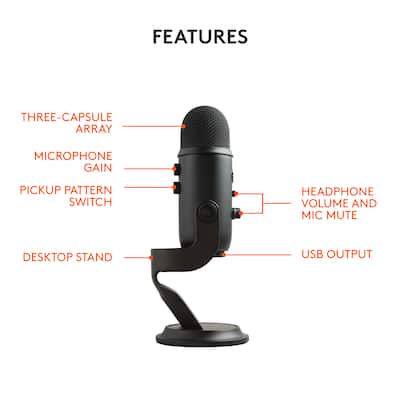Blue Microphones Blue Yeti Professional Multi Pattern USB Blue Microphones Blue Yeti Professional Multi Pattern USB