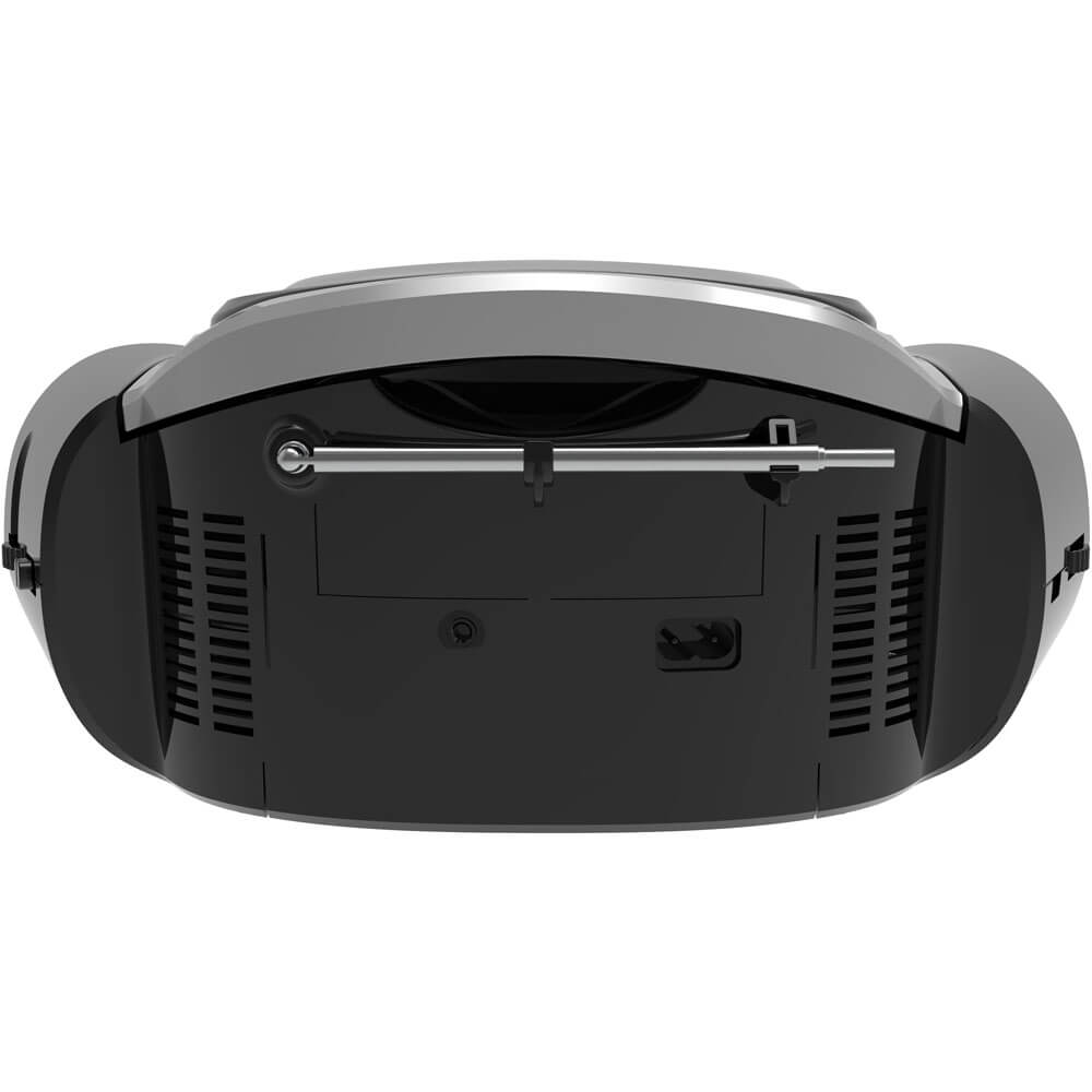 Alt View 2. Supersonic - Supersonic SC726BTSLV Portable AM/FM Radio CD Player Boombox with Bluetooth - Silver - Black.