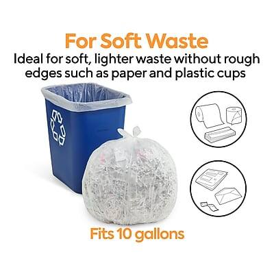 For Soft Waste  
Ideal for soft, lighter waste without rough edges such as paper and plastic cups  
Fits 10 gallons