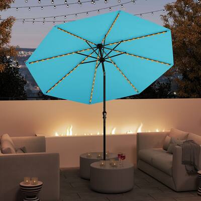 10 foot patio umbrella BLUU 10 FT Patio Offset Umbrella Outdoor Cantilever Umbrella Hanging U