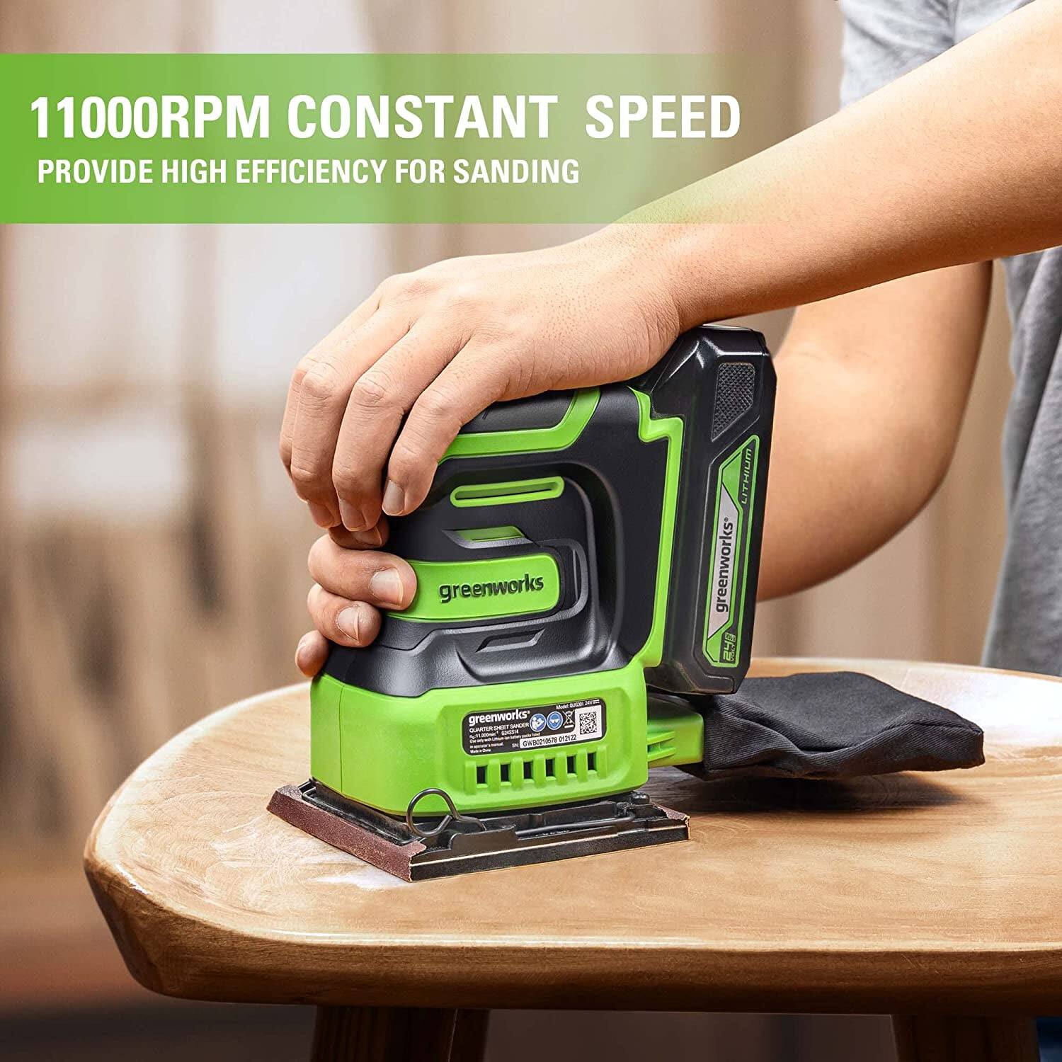 11000RPM CONSTANT SPEED  
PROVIDE HIGH EFFICIENCY FOR SANDING