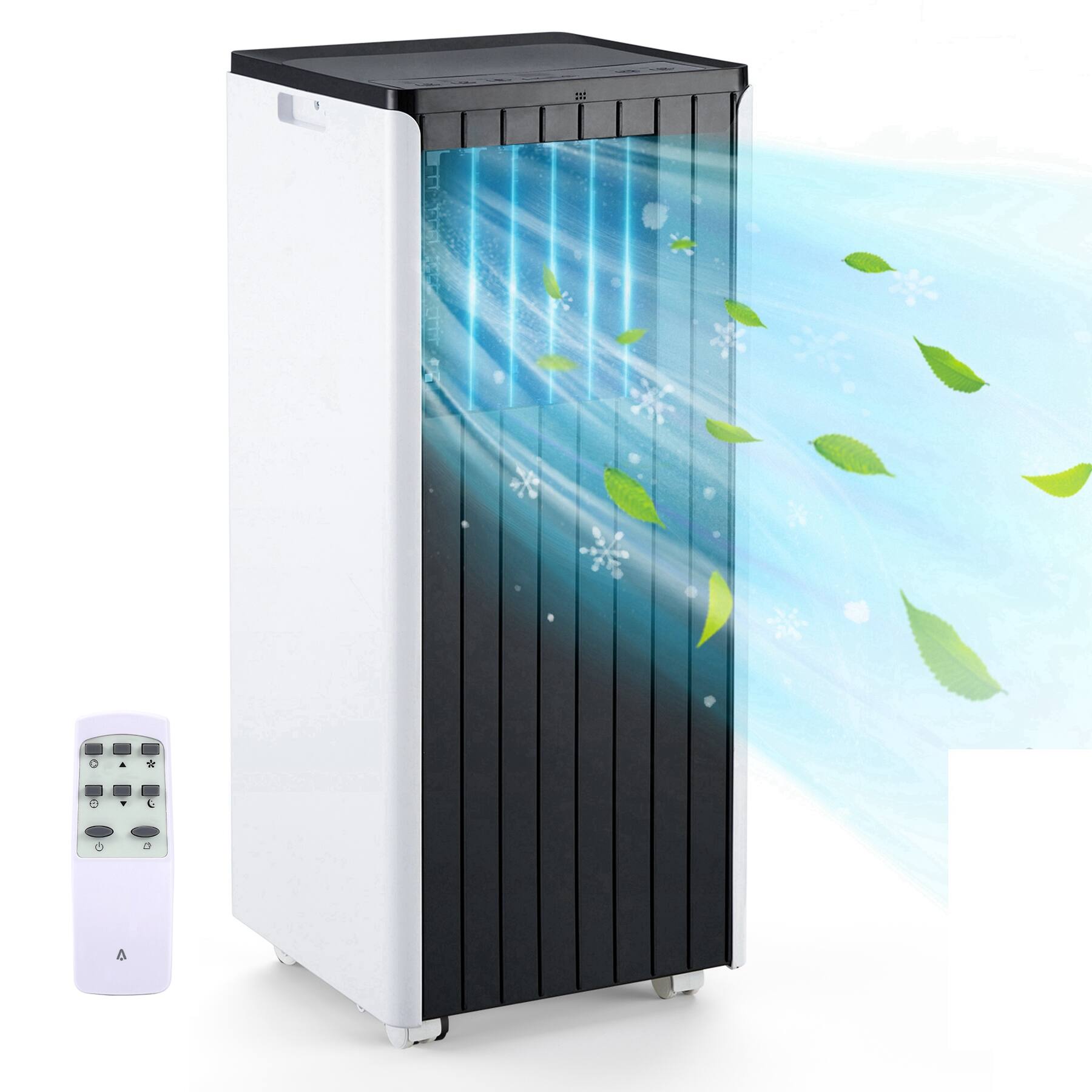 Front. Acekool - Acekool 5000 BTUs (8000BTU ASHRAE) Portable Air Conditioner with Fan & Dehumidifier, Remote Included - Black.