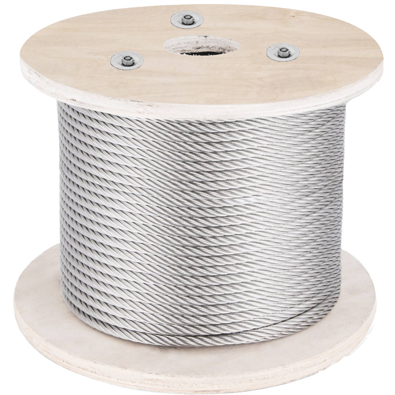 Alt View 5. VEVOR - 316 Stainless Steel Cable, 500FT Stainless Steel Wire Rope of 5/32 Inch Diameter and 1x19 Construction - Silver.