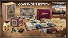 **GOVERNOR'S EDITION**
- **GOLD EDITION**
- STEELBOOK
- FORGED ANNO SYMBOL
- ALBION & LATIUM COINS
- AMPHITHEATRE 3D PUZZLE
- ARTBOOK (84 PAGES)
- 3 LITHOGRAPHS
- TOWN CRIER'S LETTER
- BLUEPRINT
- **YEAR 1 PASS**
- 3 UPCOMING DLCs**
- +DAY 1 CONTENT
- BUILDER PACK
- **TESSERAE WORKS**
*One disc on PSS* Digital download as PC (n 4x Offer subject to change. Content may be available for purchase and/or as (ArEwEDvtS separately x Ubboft's sole discretion N - time Internet connection and Ubisoft Account required for digital content redemption.
**UBISOFT**
