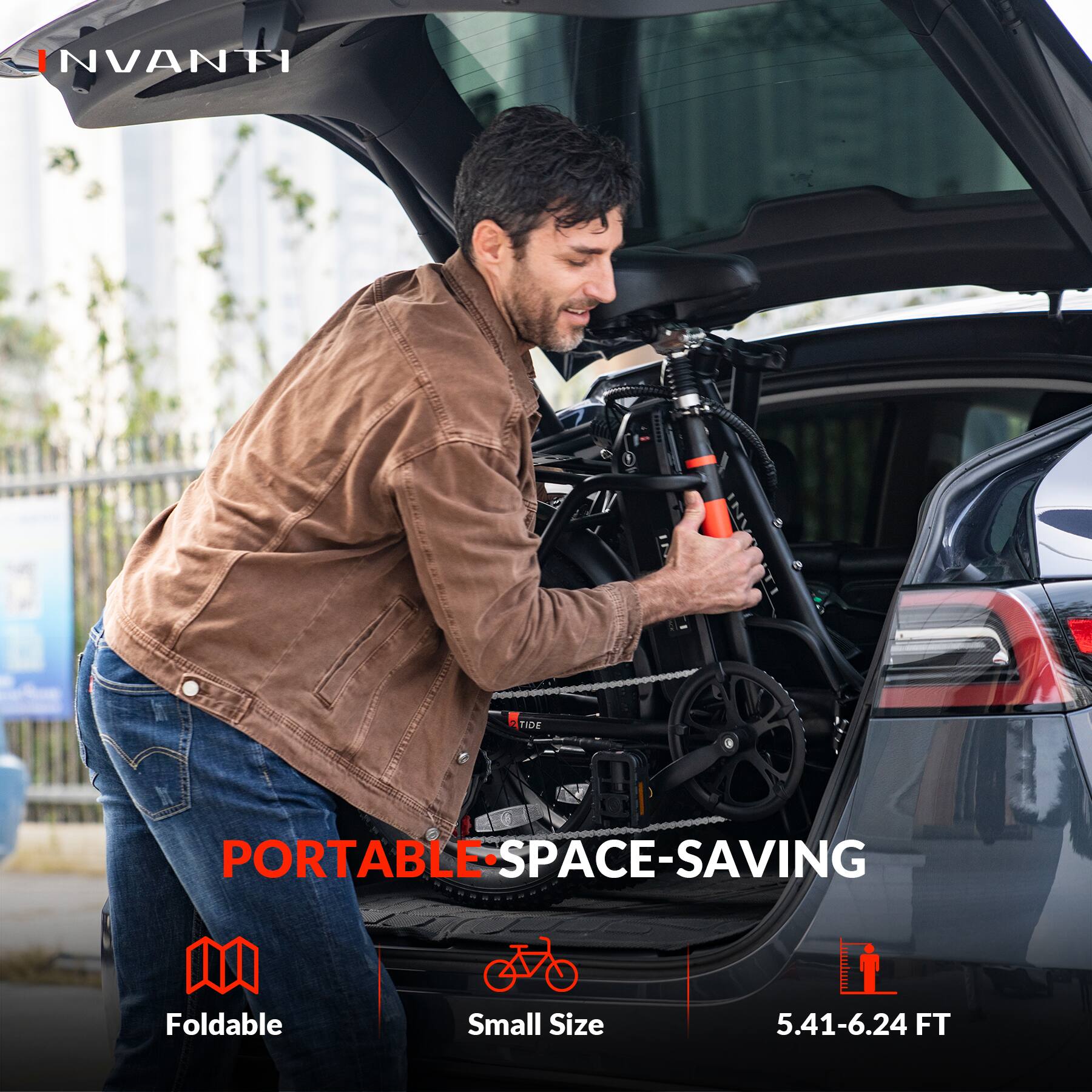 INVANTHI  
PORTABLE SPACE-SAVING  
Foldable  
Small Size  
5.41-6.24 FT