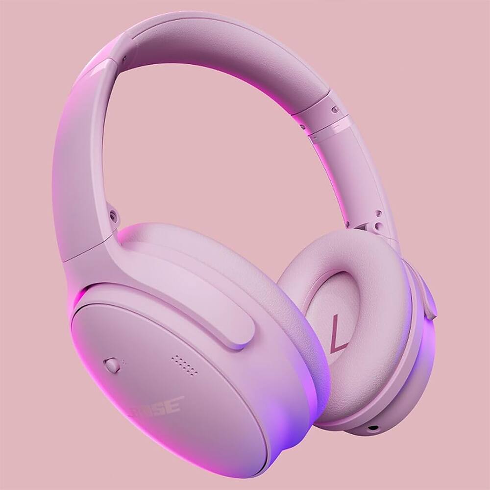 Alt View 1. Bose - QuietComfort Wireless Over-Ear Bluetooth Headphones + 26-Month Extended Warranty Protection - Petal Pink.