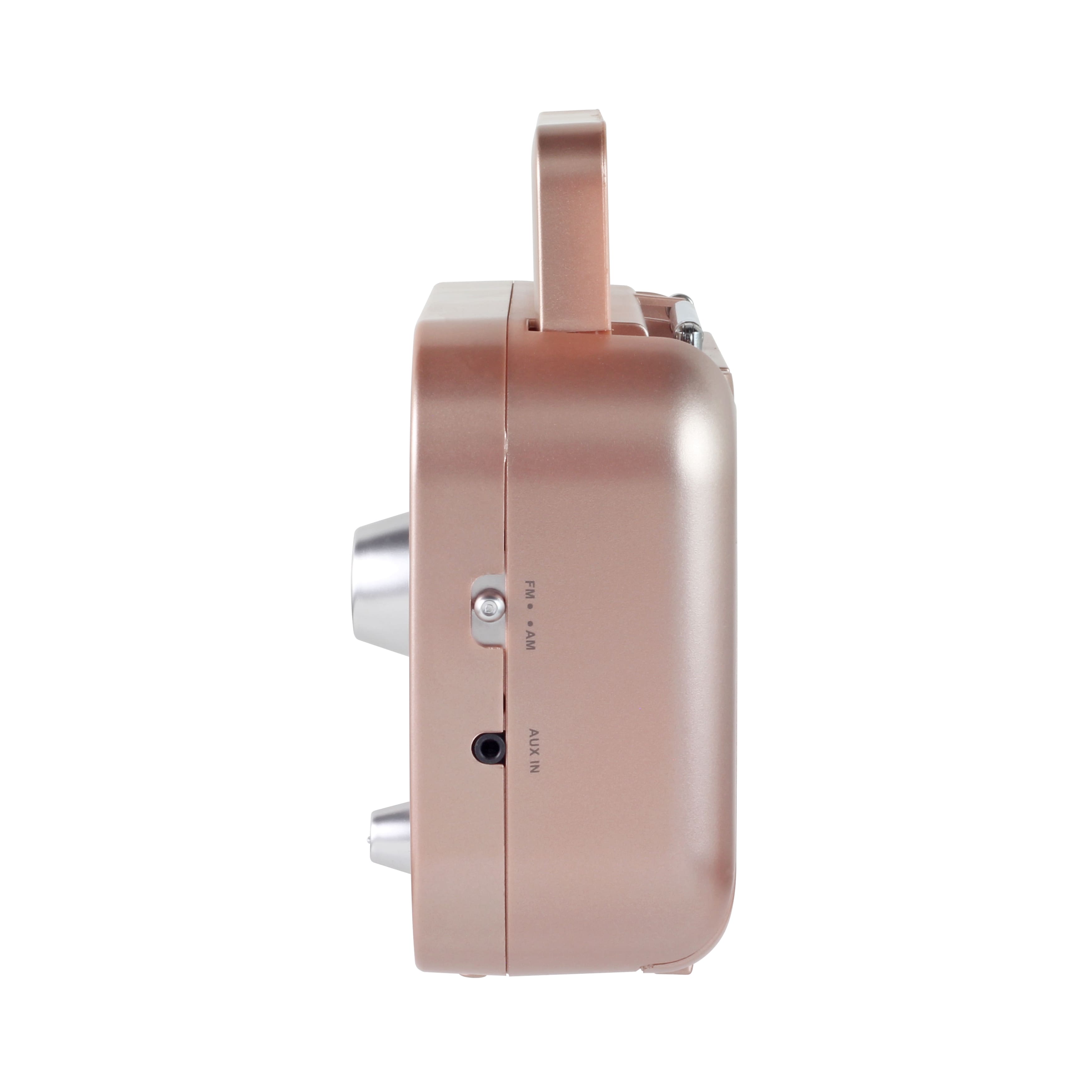 Left. Studebaker - SB2000 Portable AM/FM Radio - Rose Gold.