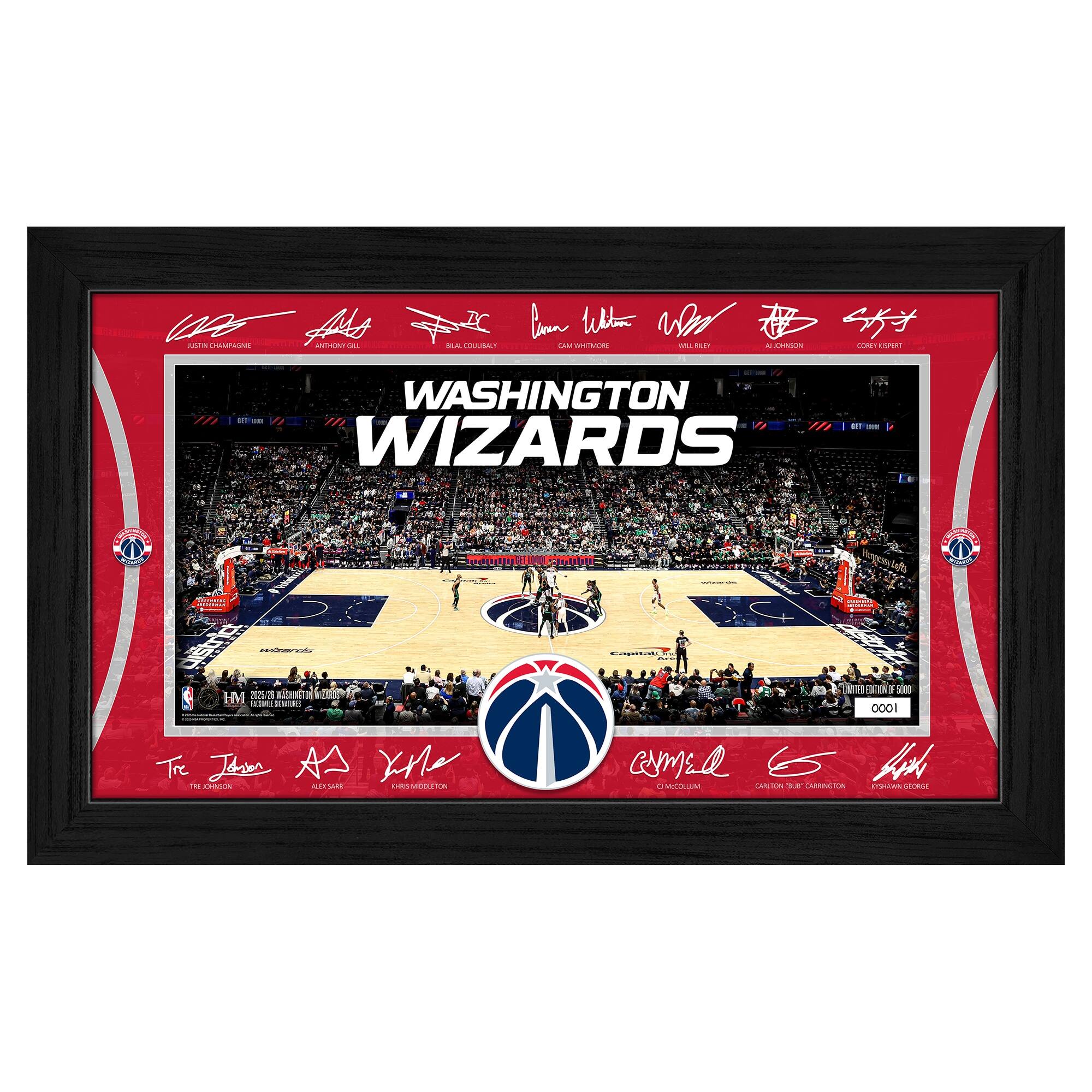 Highland Mint - Washington Wizards 2025 Signature Court Framed Picture - Multicolor price history on PriceWatchPro