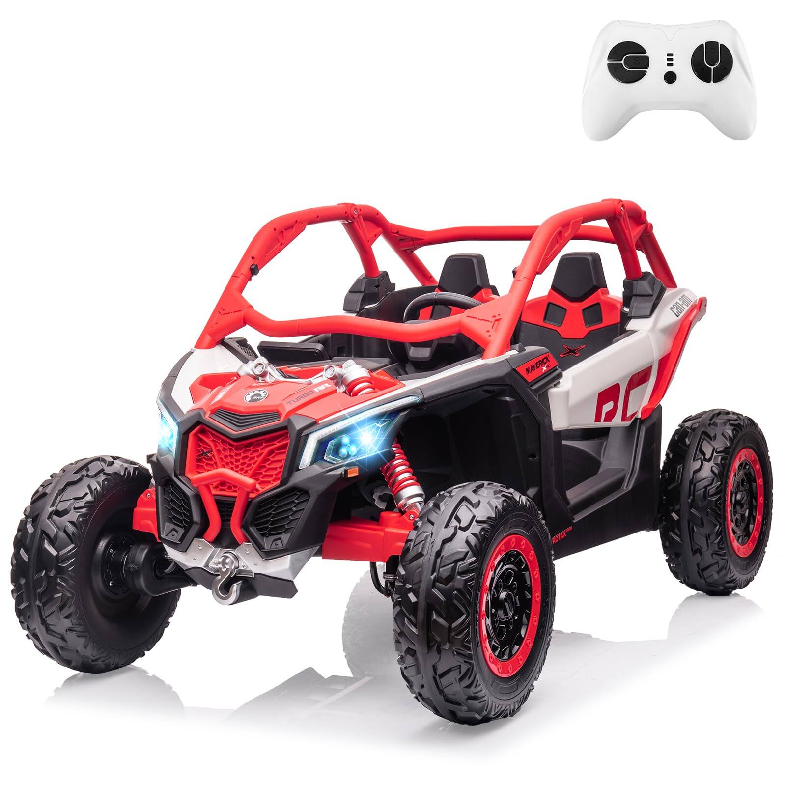 GARVEE - Licensed Can-Am UTV: Dual 24V, 4x200W, True 4WD, Remote, All-Terrain, 130 lbs