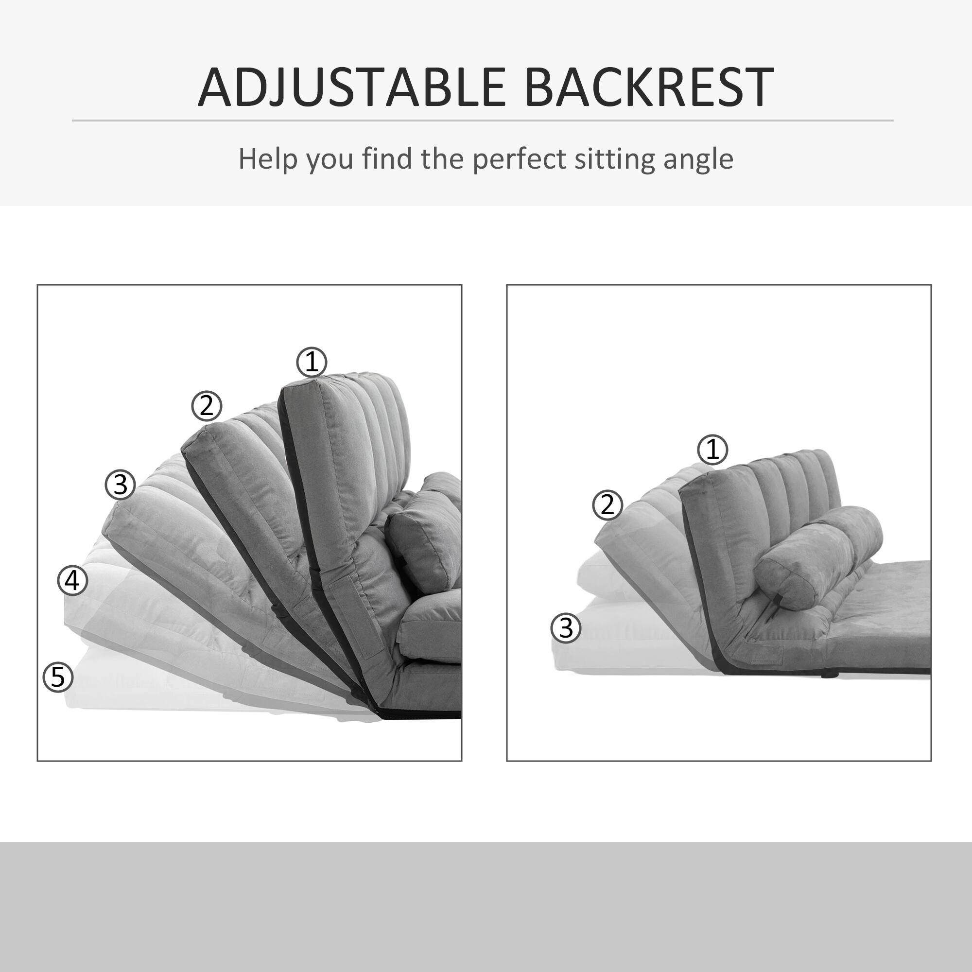 ADJUSTABLE BACKREST
Help you find the perfect sitting angle
1 2 3 4 5
1 2 3